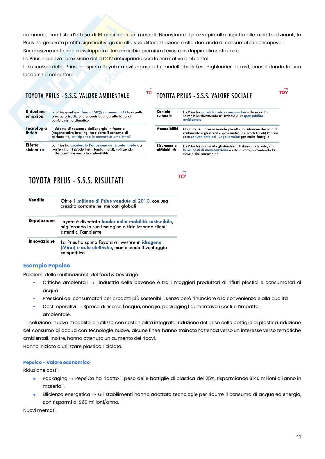 Management e gestione delle imprese sostenibili   Pag. 41