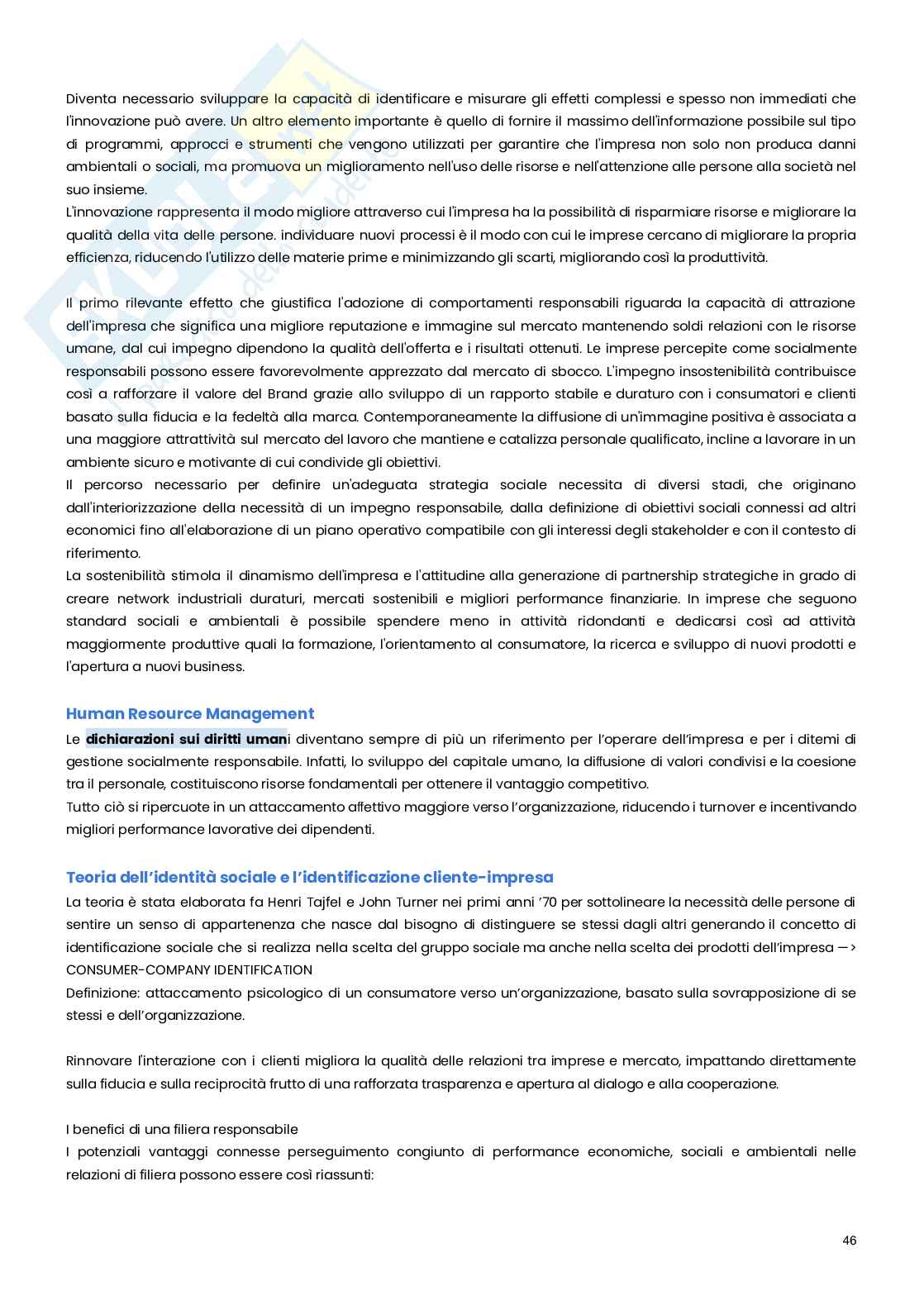Management e gestione delle imprese sostenibili   Pag. 46