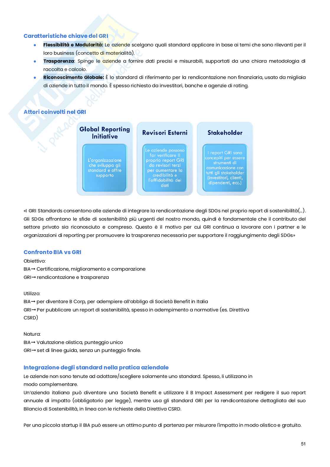 Management e gestione delle imprese sostenibili   Pag. 51