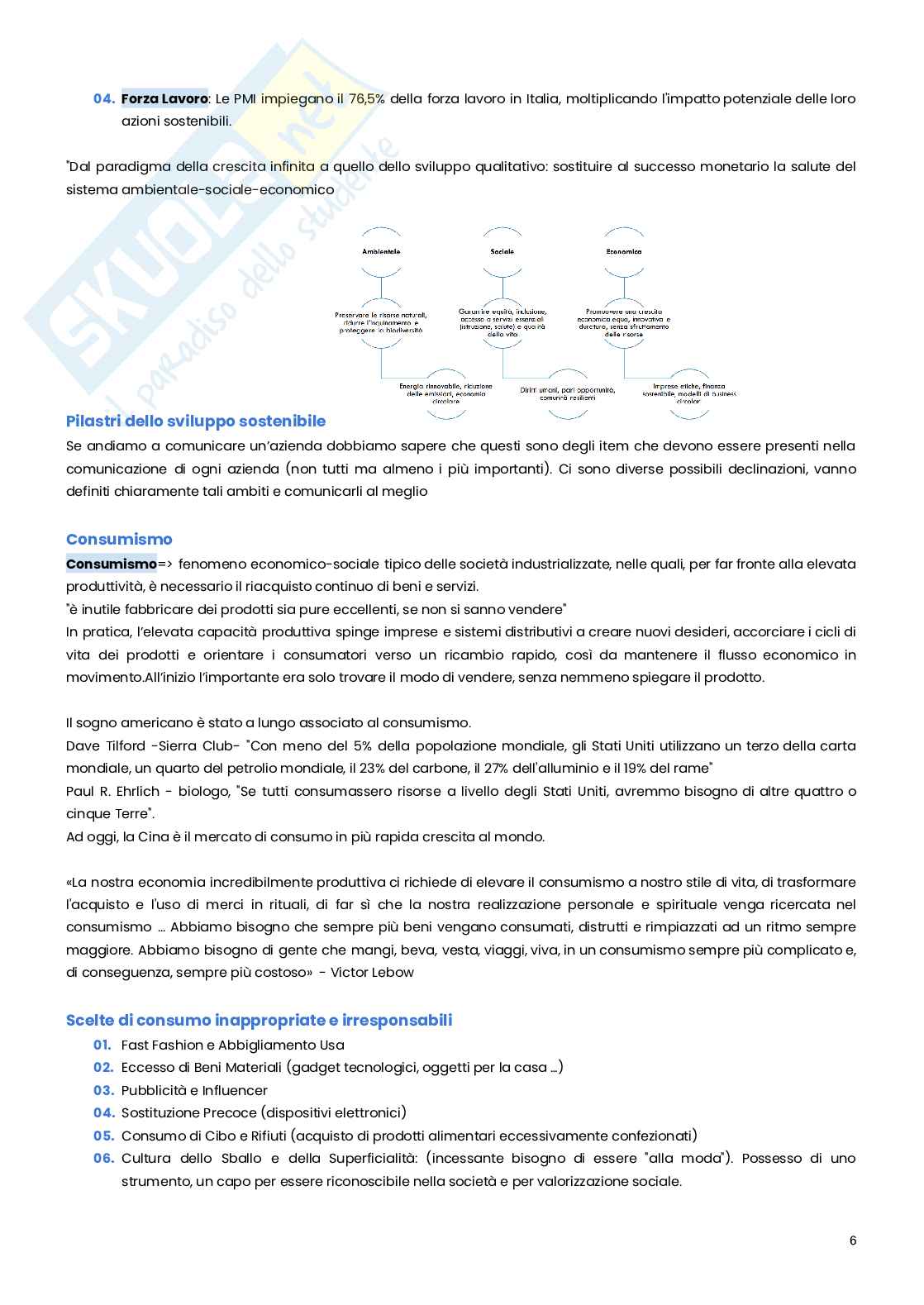 Management e gestione delle imprese sostenibili   Pag. 6