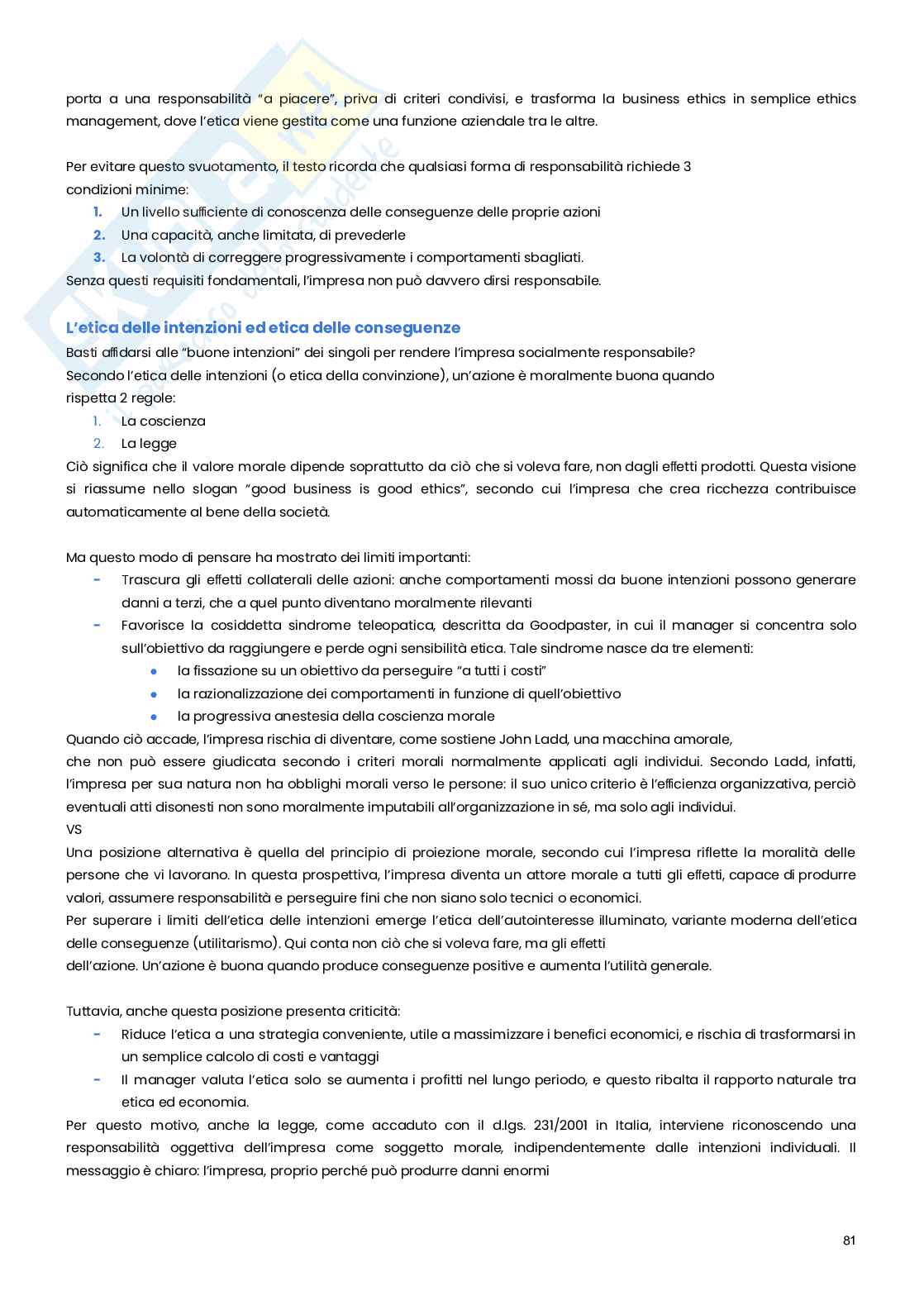 Management e gestione delle imprese sostenibili   Pag. 81
