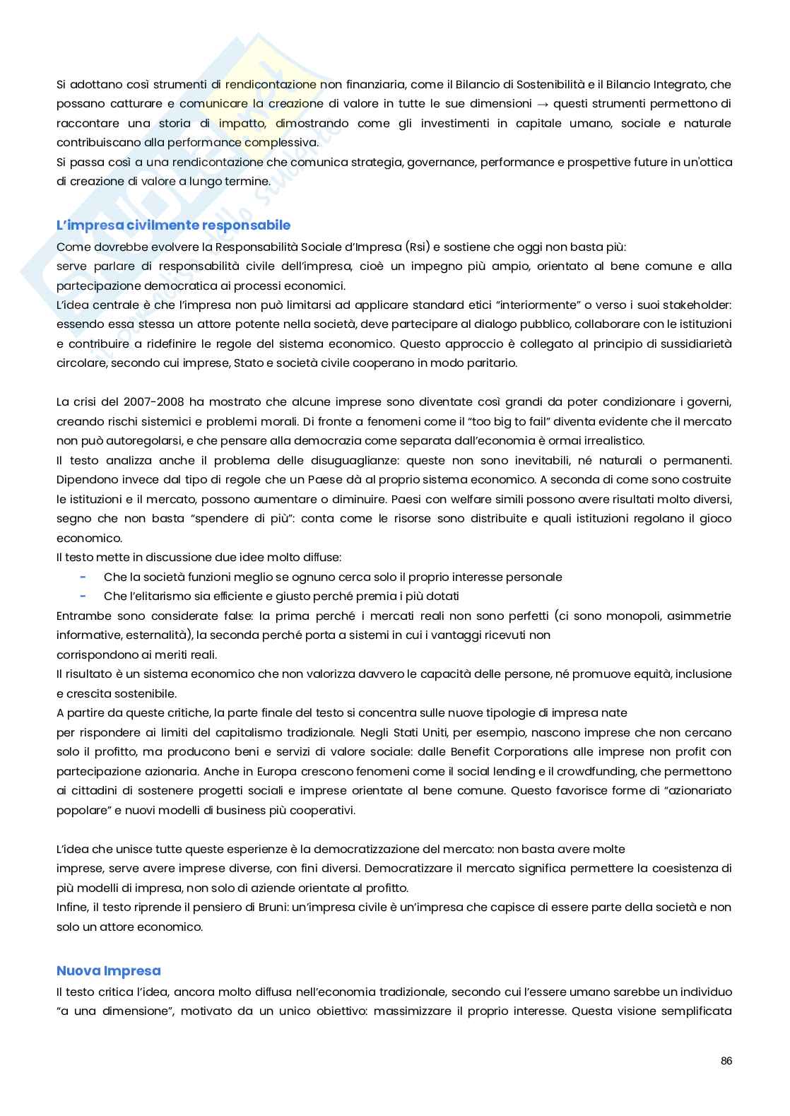 Management e gestione delle imprese sostenibili   Pag. 86