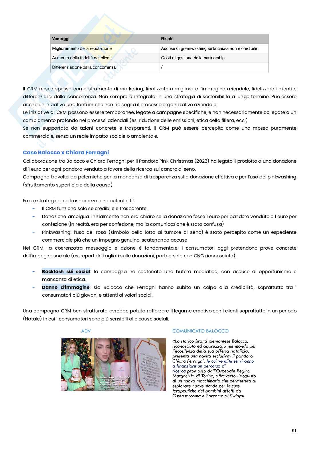 Management e gestione delle imprese sostenibili   Pag. 91