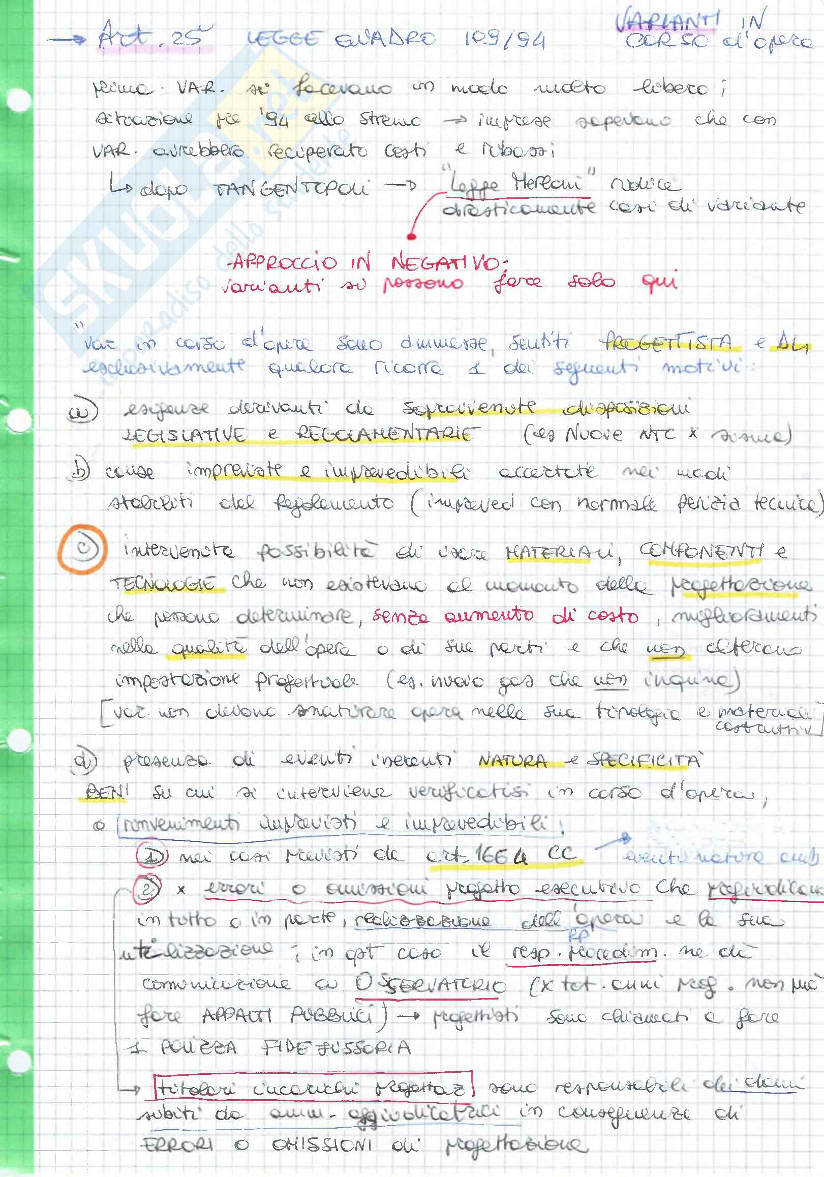 (1/2) Schemi e riassunti, Organizzazione del cantiere, prof. G. Novembri Pag. 11