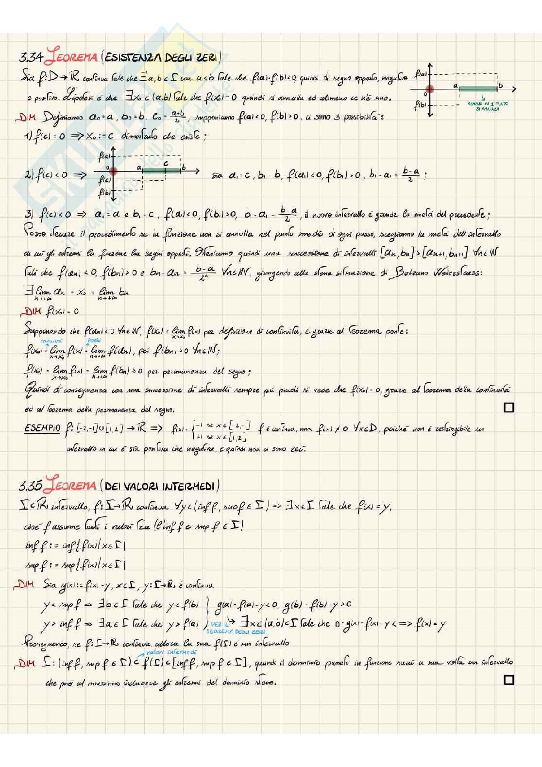 Riassunto esame Analisi matematica 1, Prof. Morsella Gerardo, libro consigliato Analisi Matematica 1, Marco Bramanti, Carlo D. Pagani, Sandro Salsa Pag. 16
