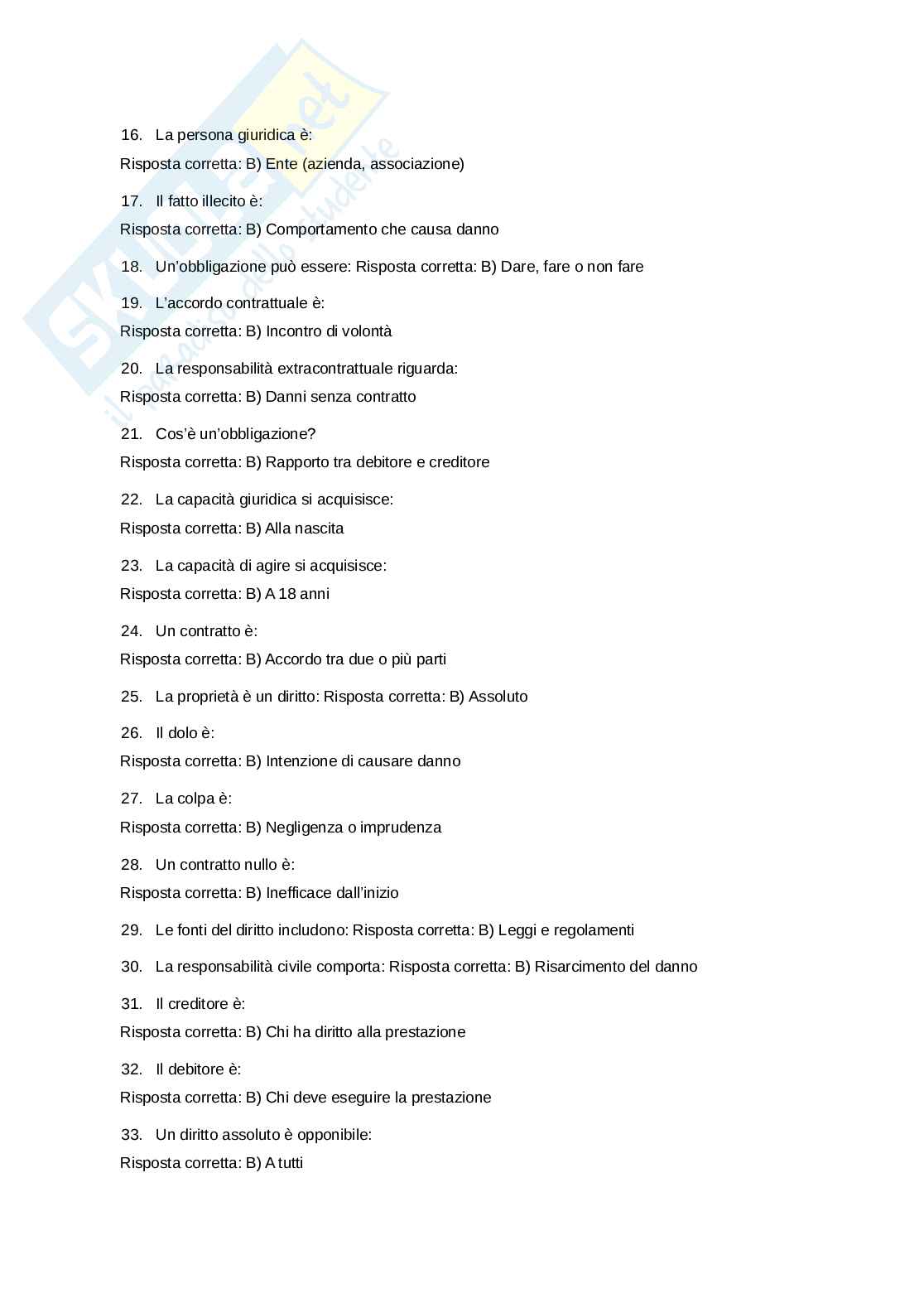 Paniere esame Diritto privato  Pag. 2