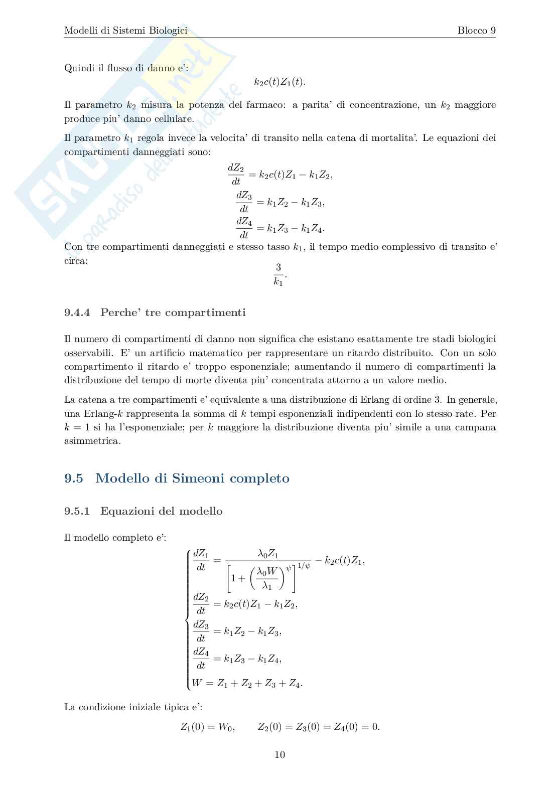 Blocco 9: modello tumorale di Simeoni Pag. 11