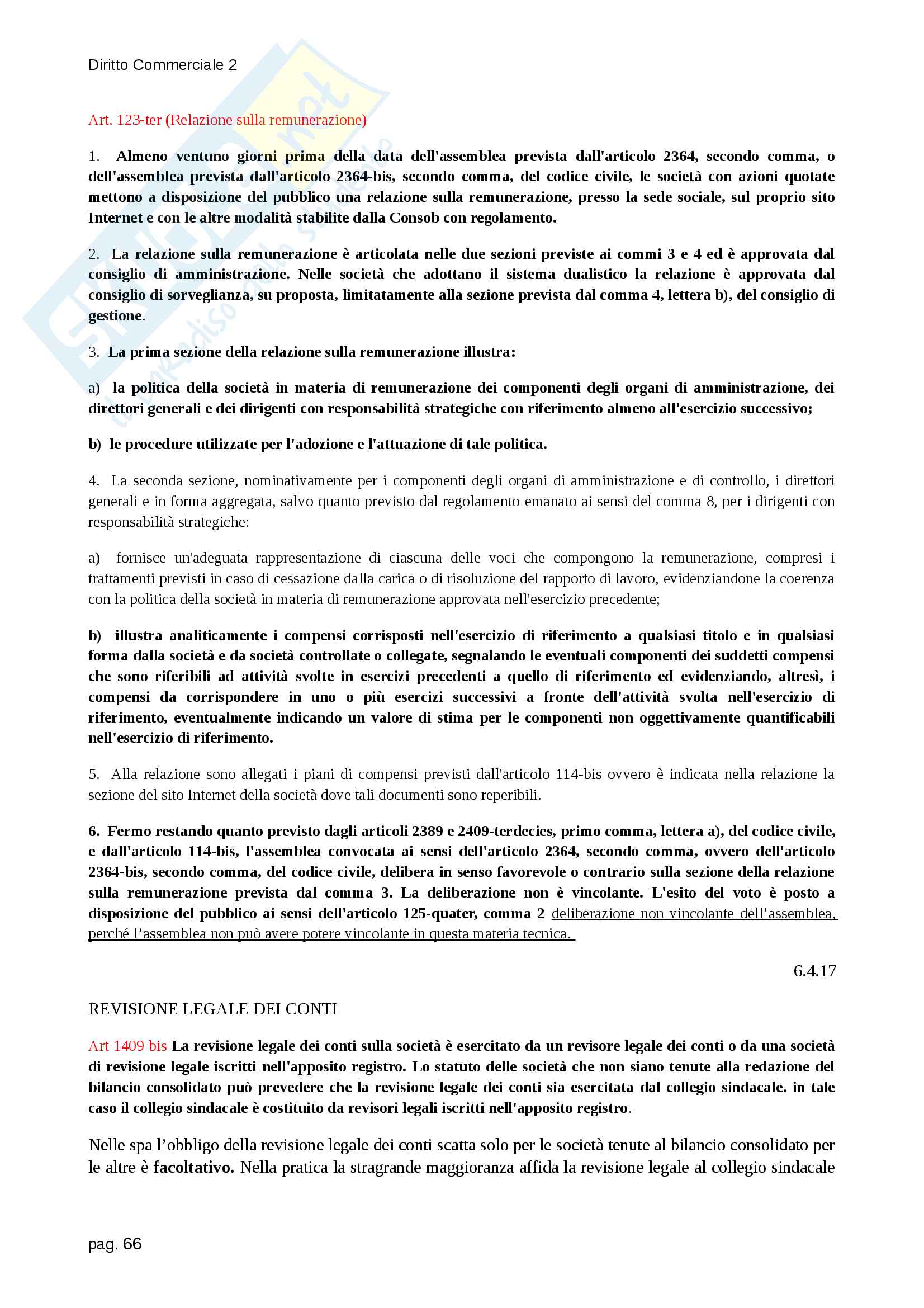 Diritto Commerciale 2 Pag. 66