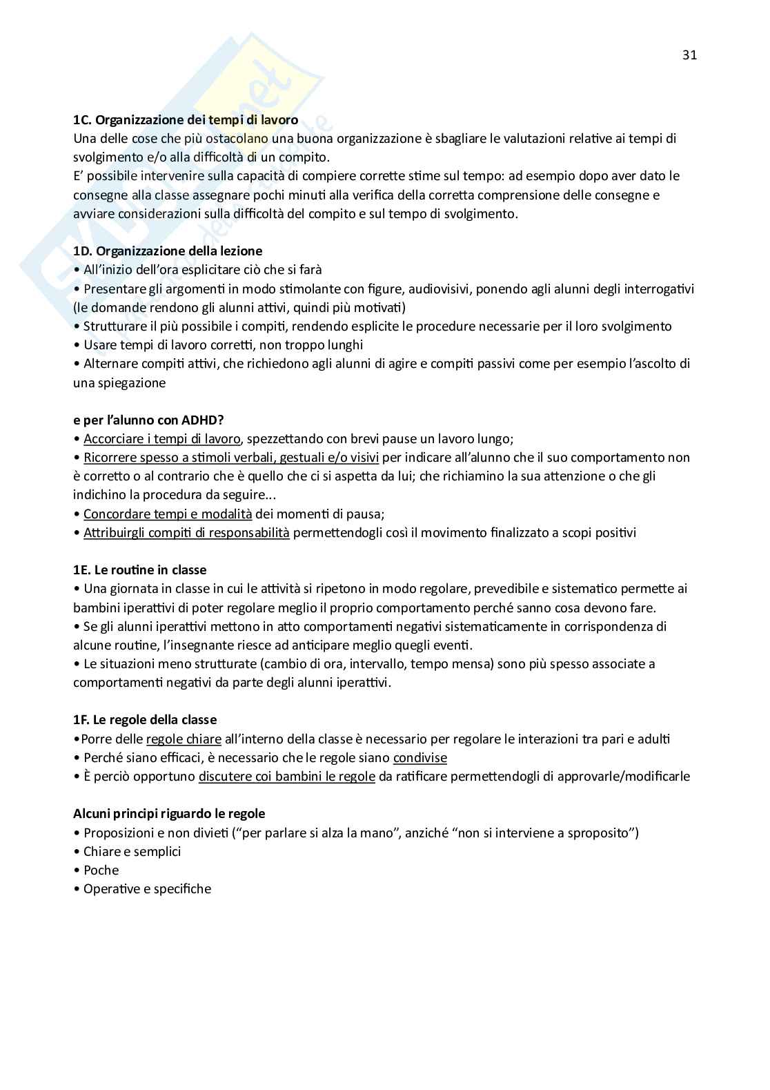 Appunti completi BES - Bisogni educativi speciali Pag. 31