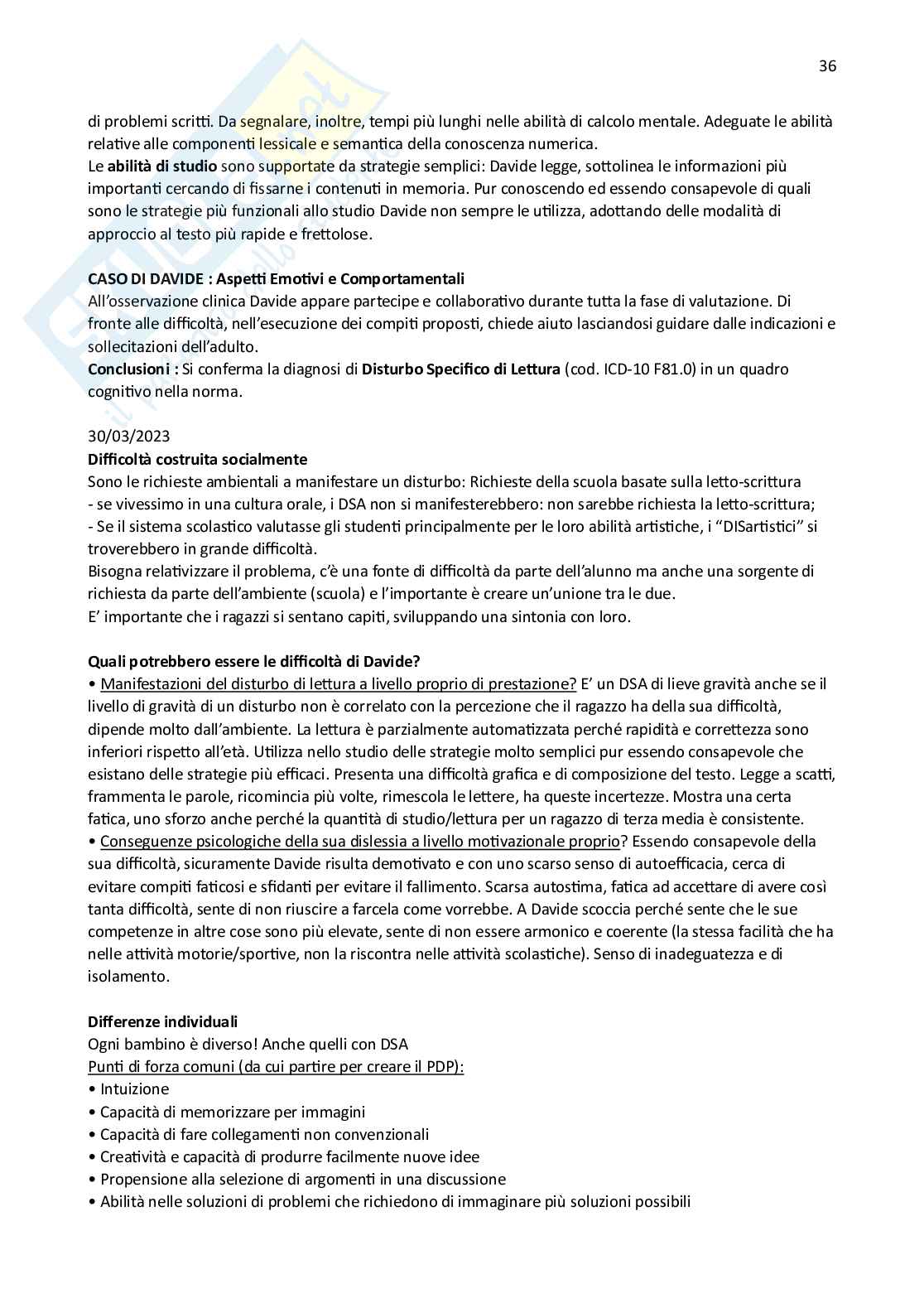 Appunti completi BES - Bisogni educativi speciali Pag. 36