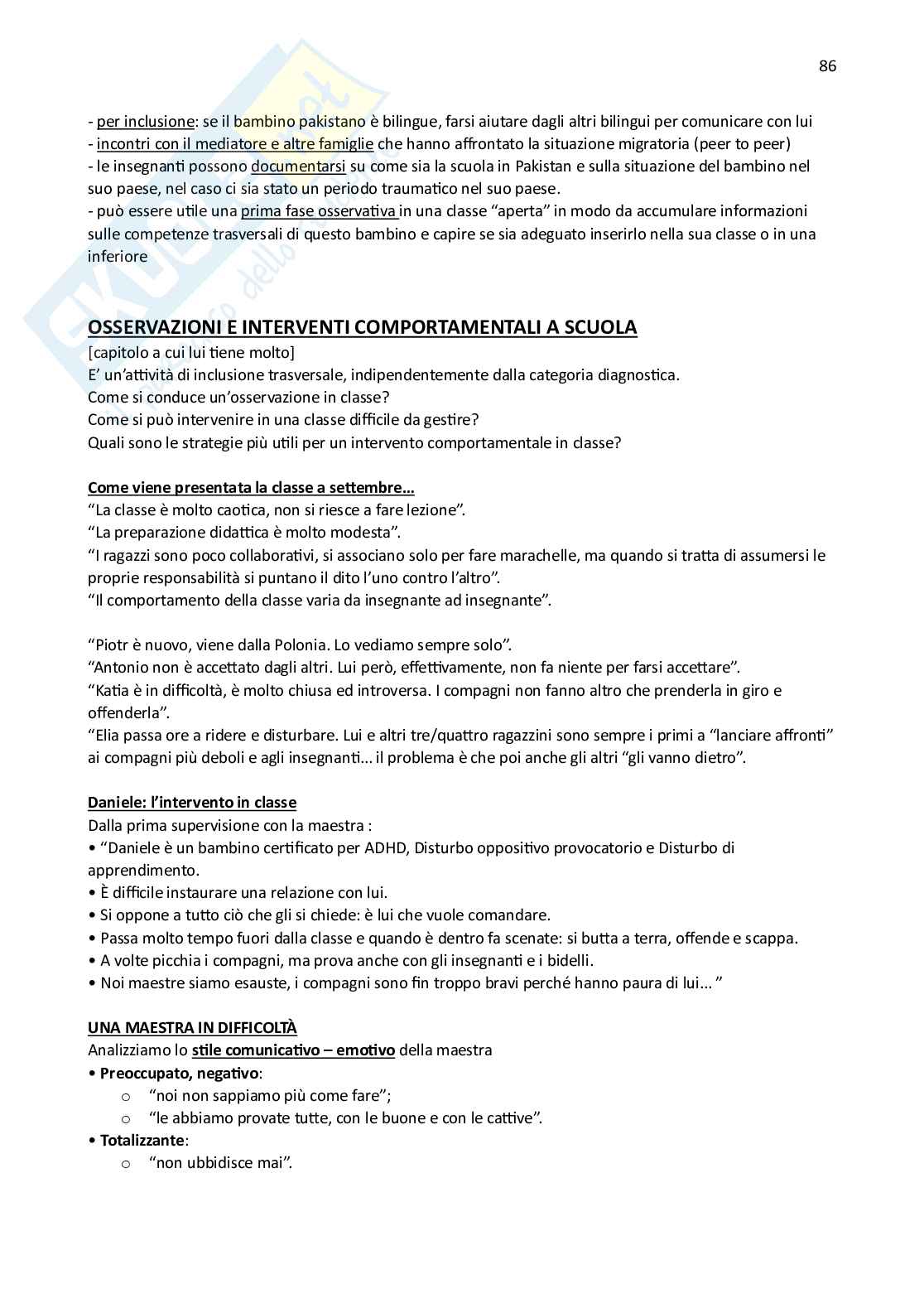 Appunti completi BES - Bisogni educativi speciali Pag. 86