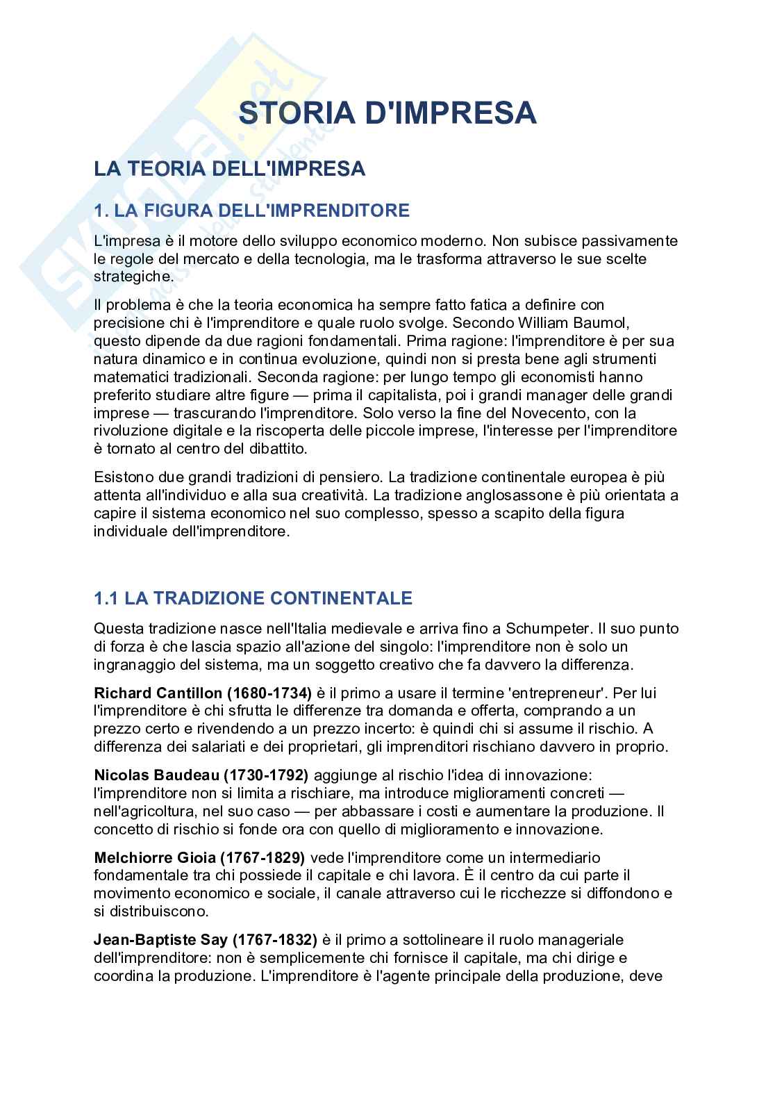 Storia dell'impresa Pag. 1