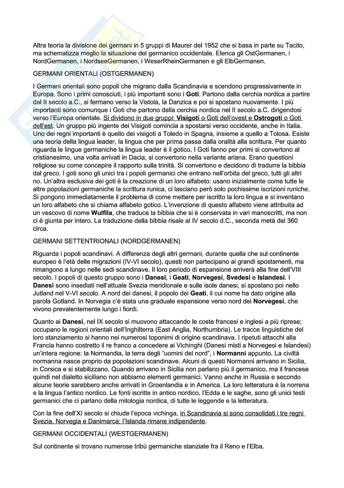 Filologia germanica: antiche lingue, fonetica e lessico storico Pag. 2