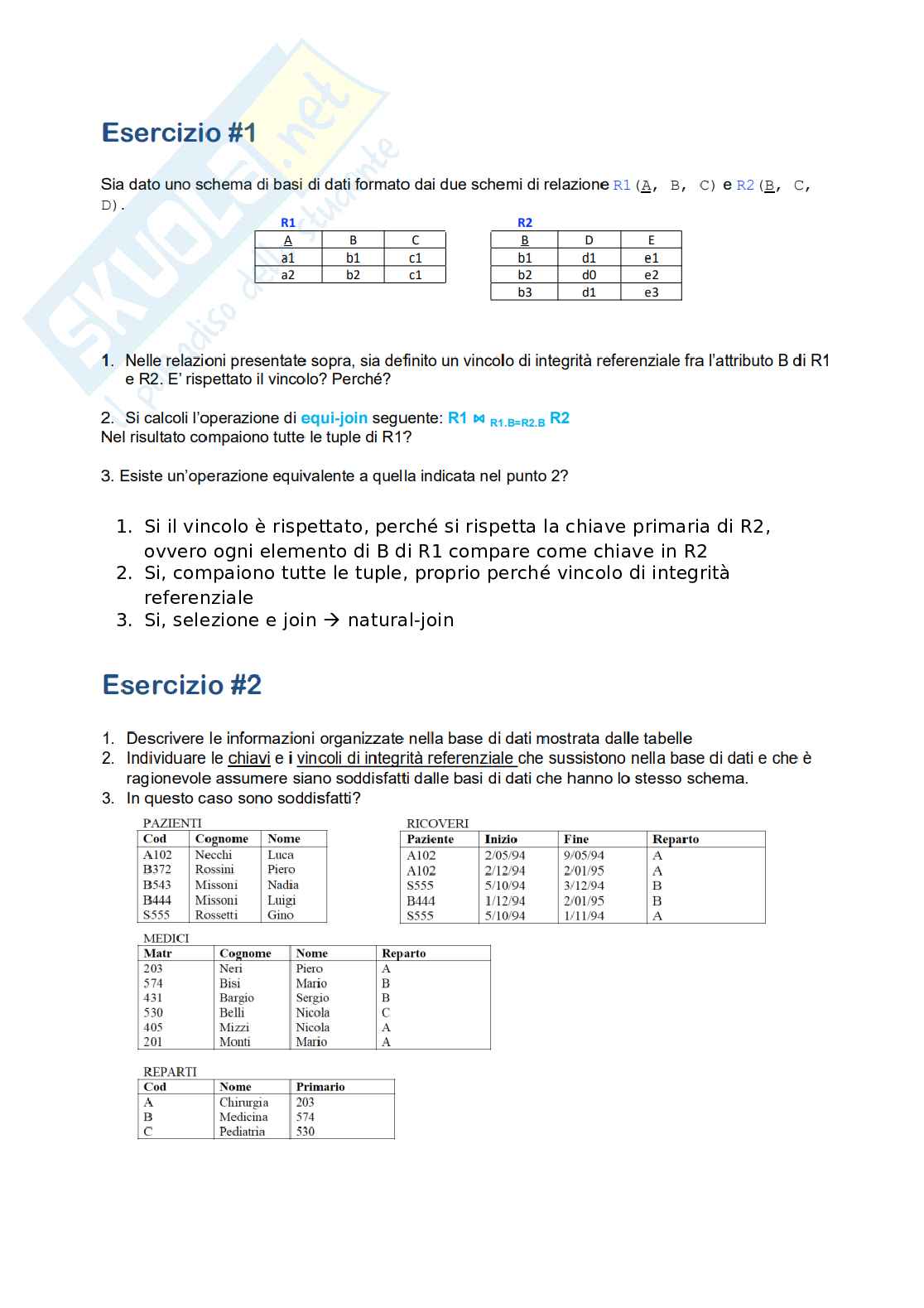 Esercitazioni di Fondamenti di informatica medica Pag. 1