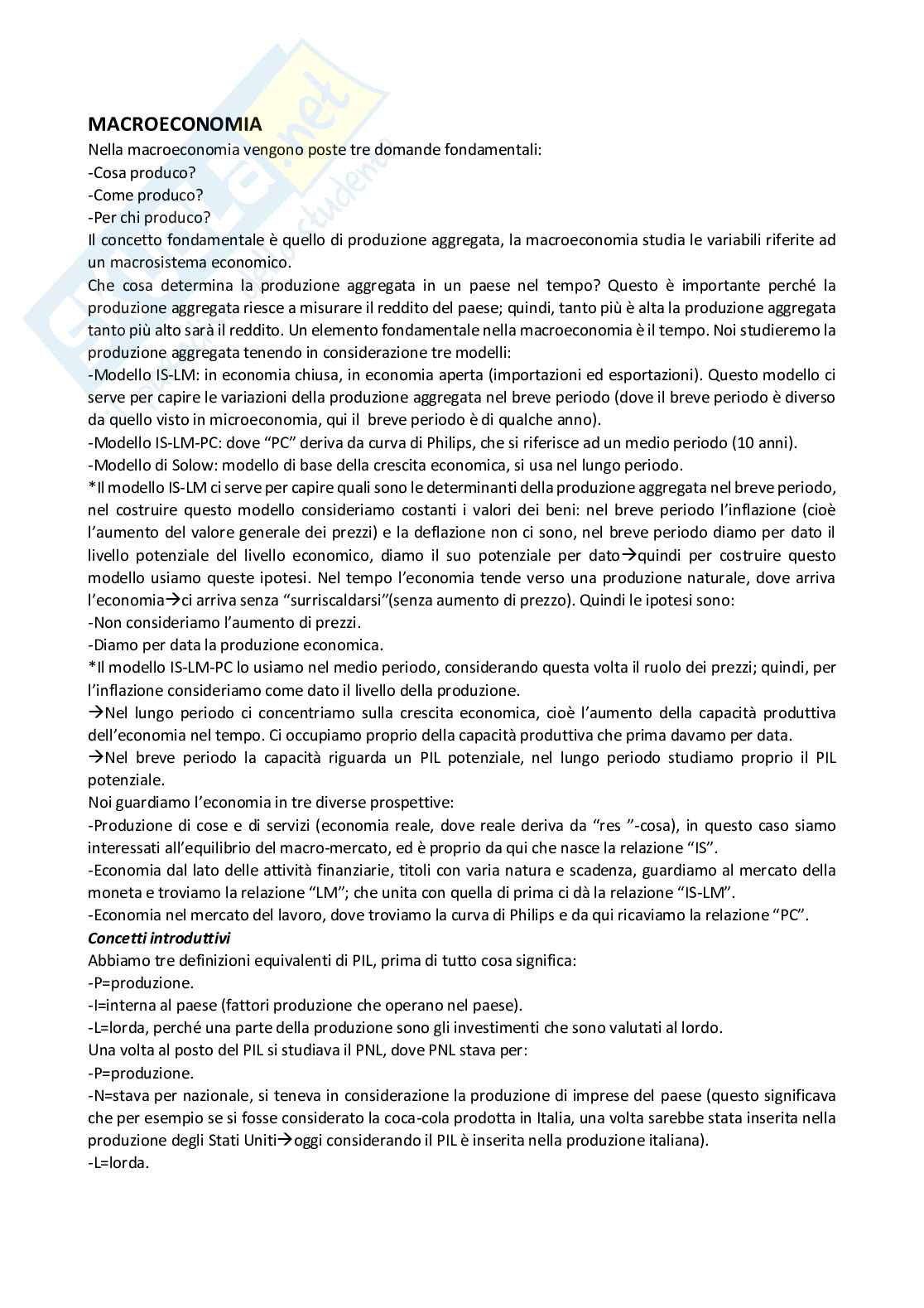 Macroeconomia Pag. 1