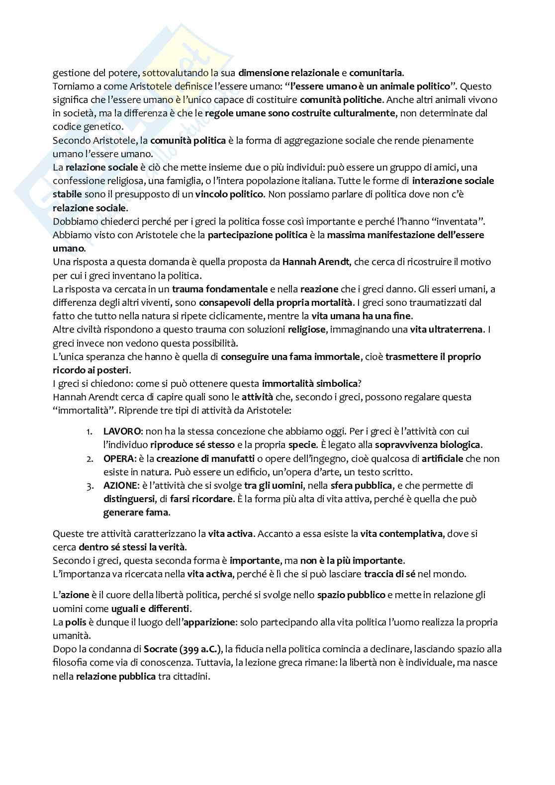 Scienza politica, primo semestre Pag. 6