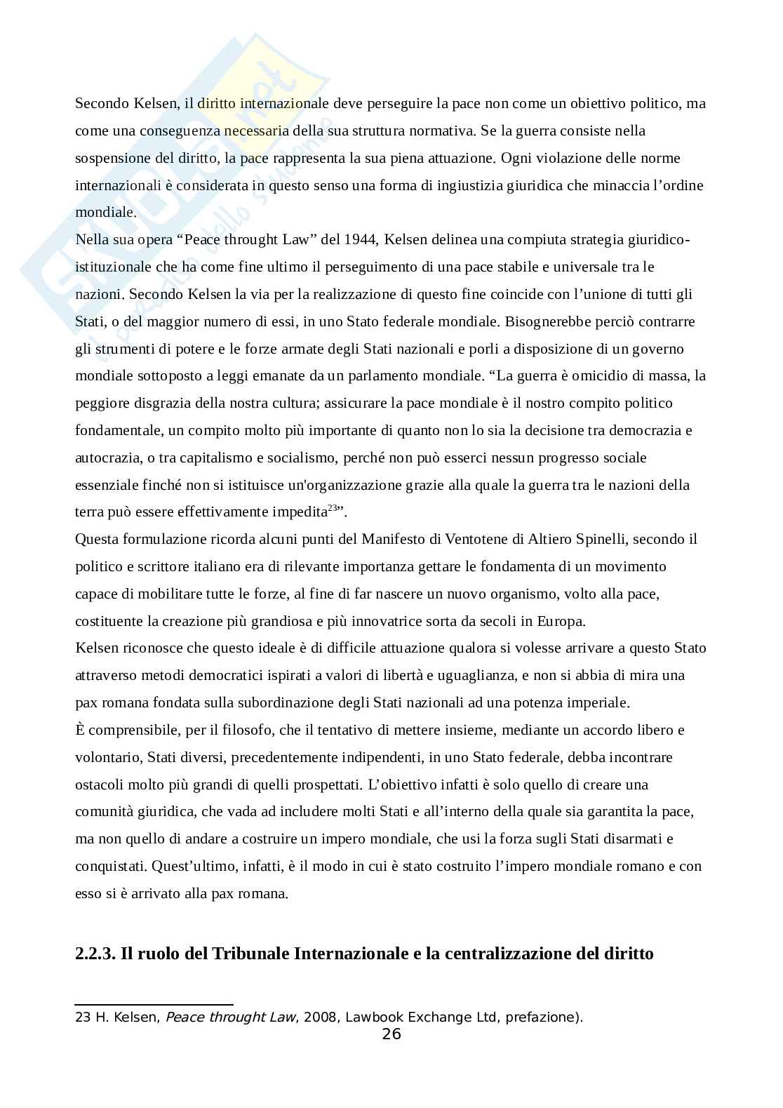 Diritto internazionale: garante di ordine e pace Pag. 26