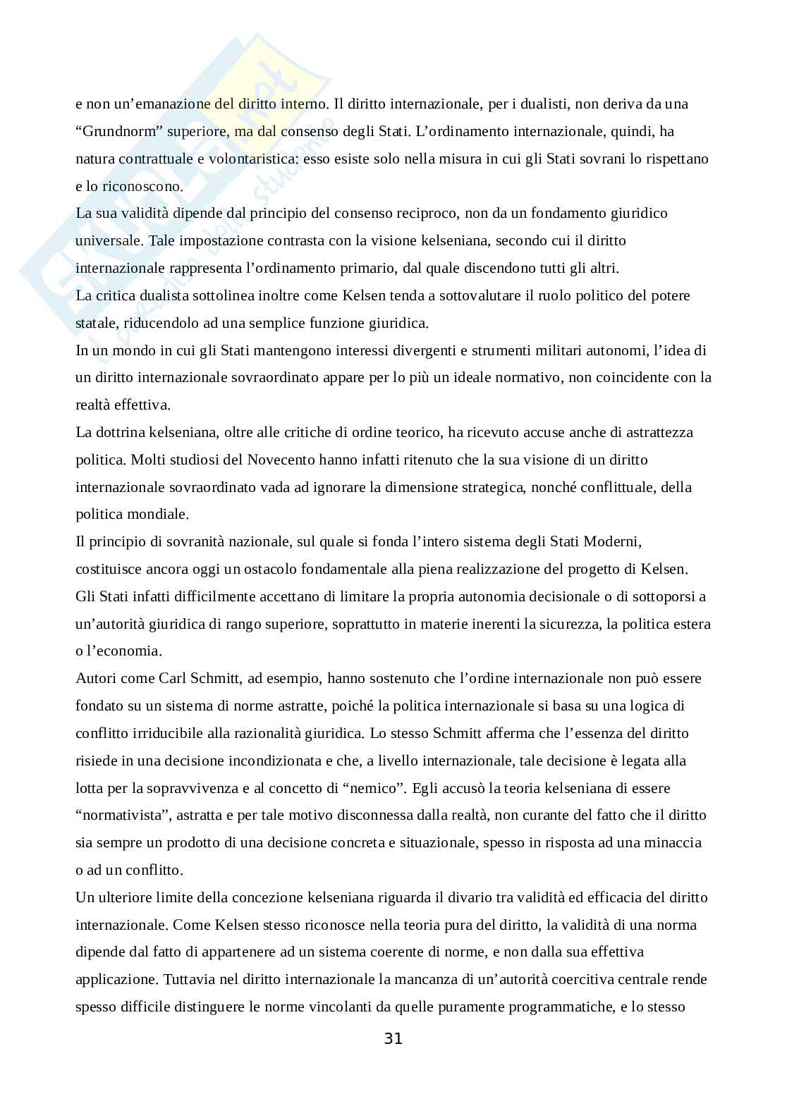 Diritto internazionale: garante di ordine e pace Pag. 31