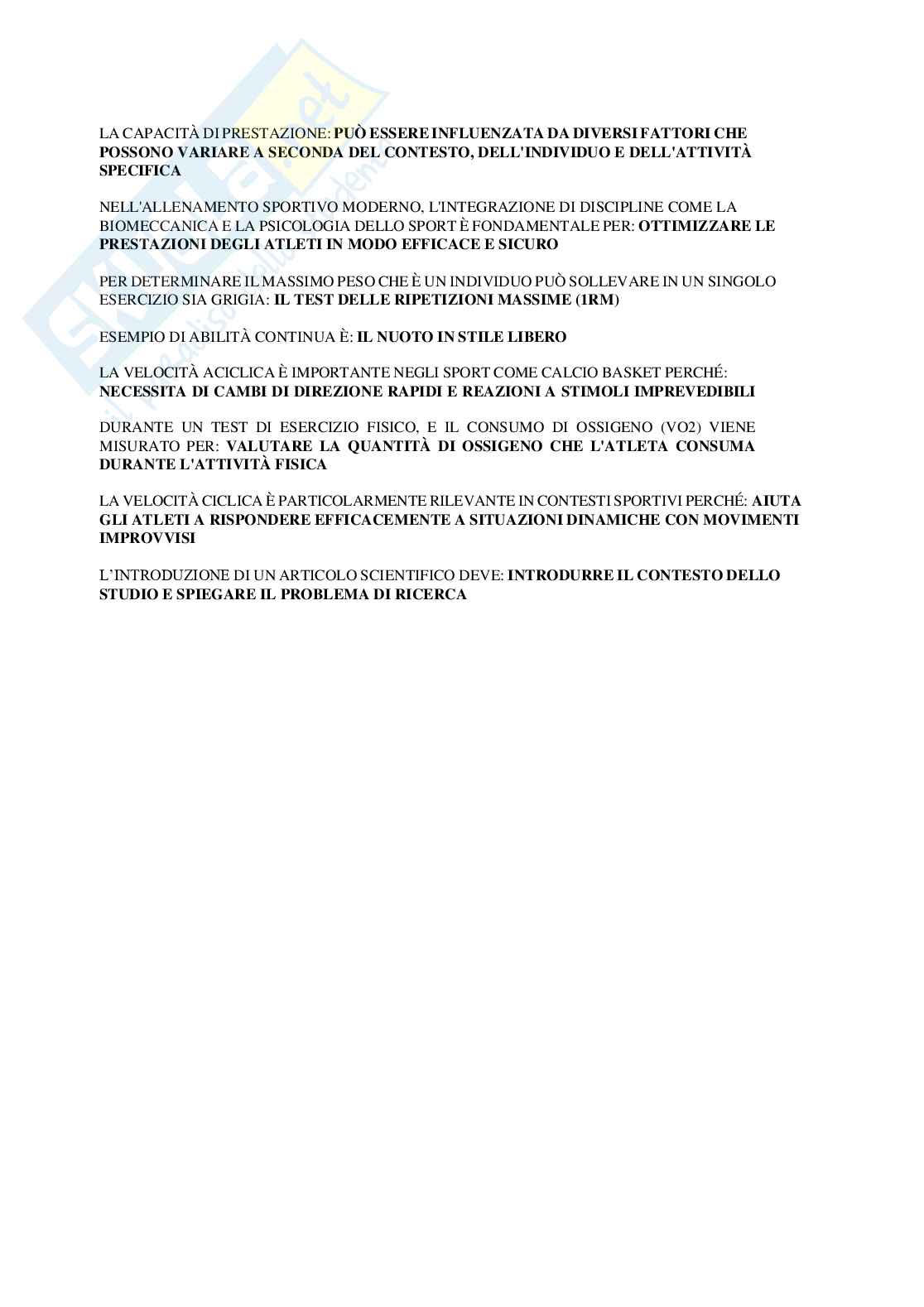 Paniere Metodi e organizzazione di attività ludico-sportive Pag. 2