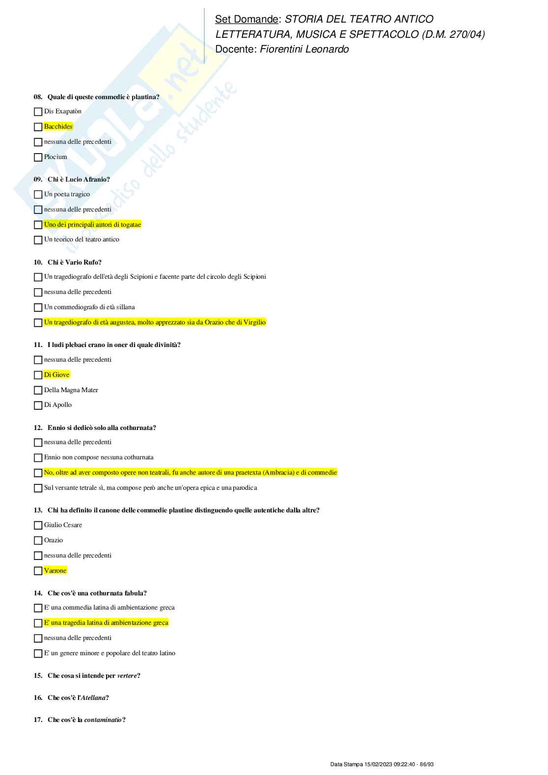 Paniere nuovo completo di Storia del teatro antico (2023) Pag. 86