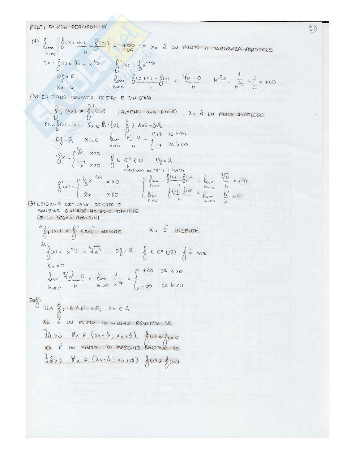 Teoremi e teoria Analisi 1 Pag. 31