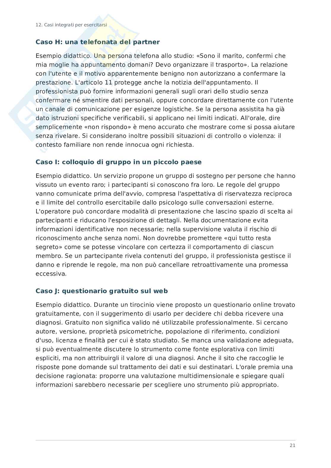 Laboratorio di etica e deontologia - Prova pratico valutativa psicologo Pag. 16
