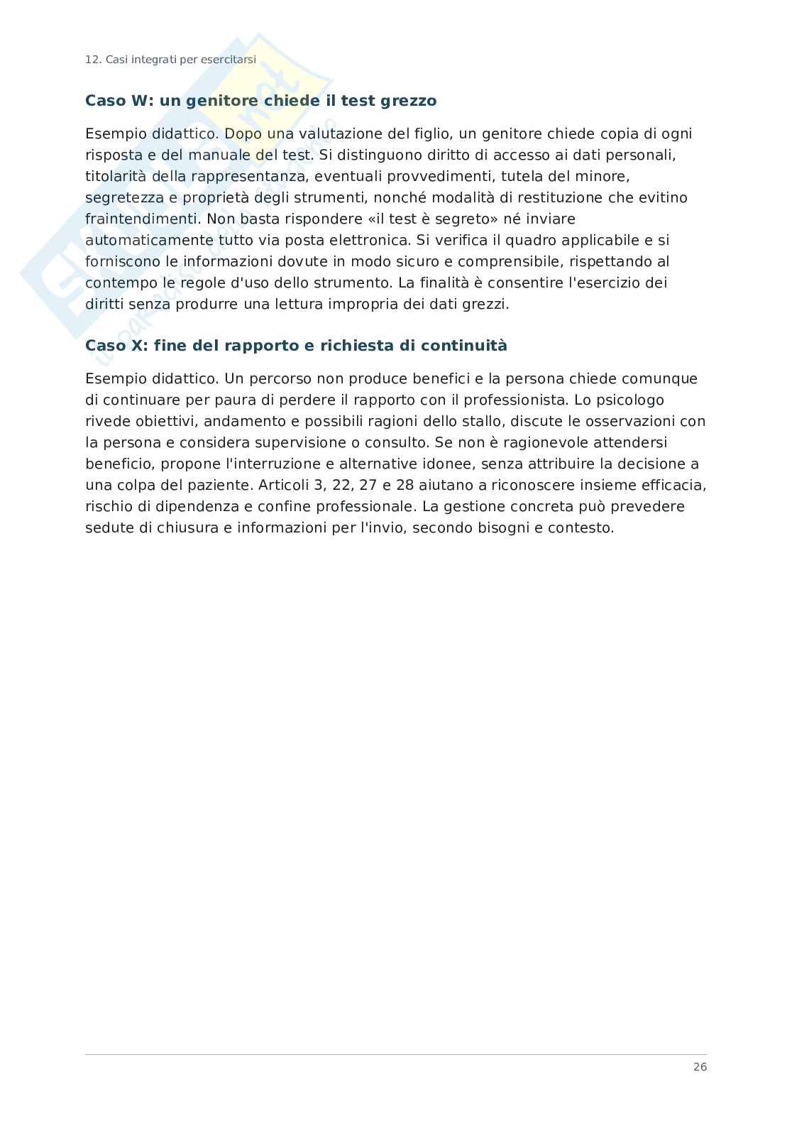 Laboratorio di etica e deontologia - Prova pratico valutativa psicologo Pag. 21