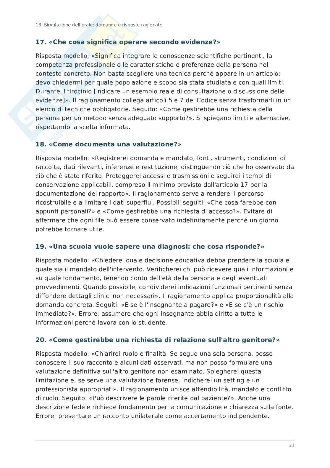 Laboratorio di etica e deontologia - Prova pratico valutativa psicologo Pag. 26