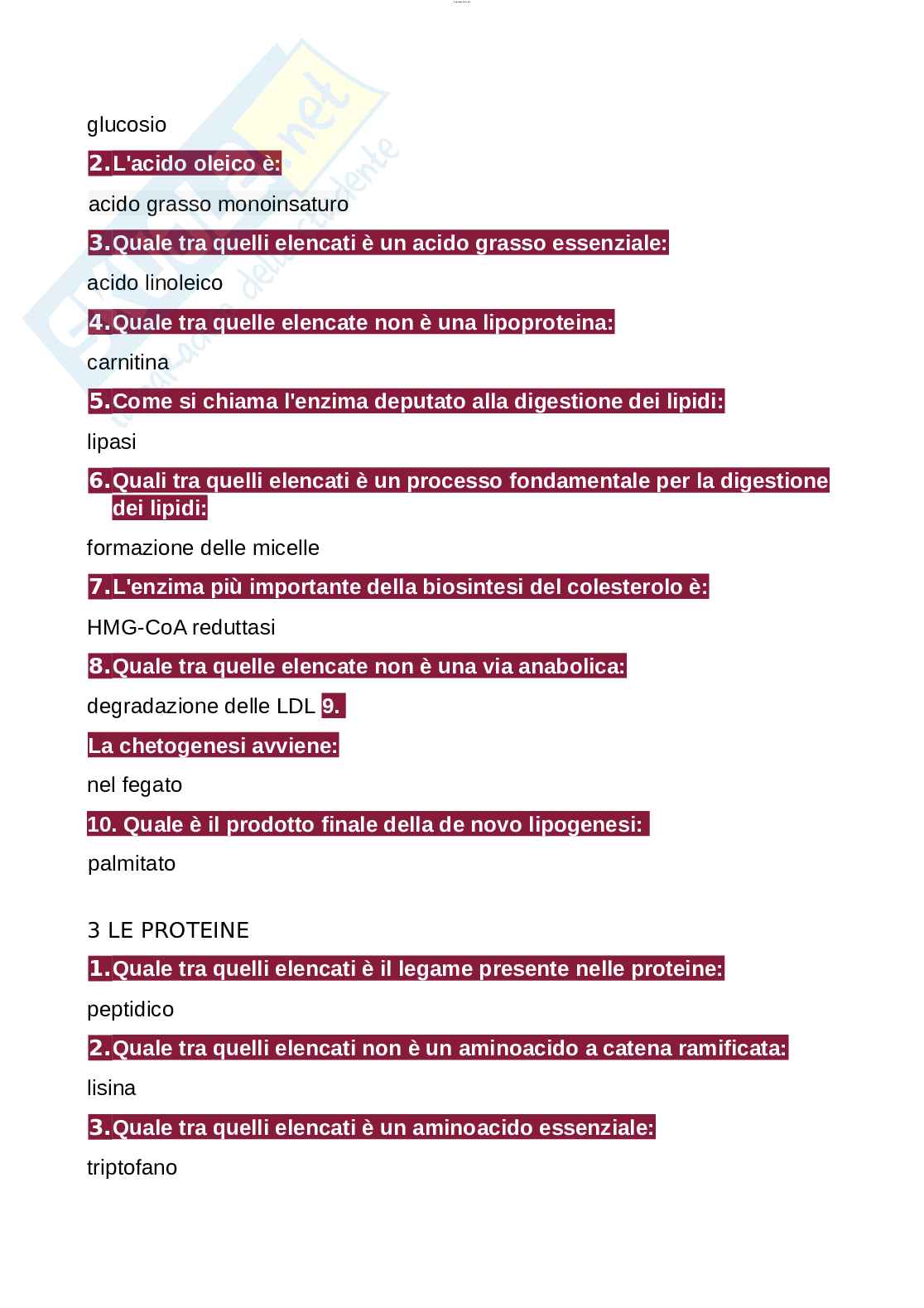 Paniere esame Nutrizione ed endocrinologia Pag. 2