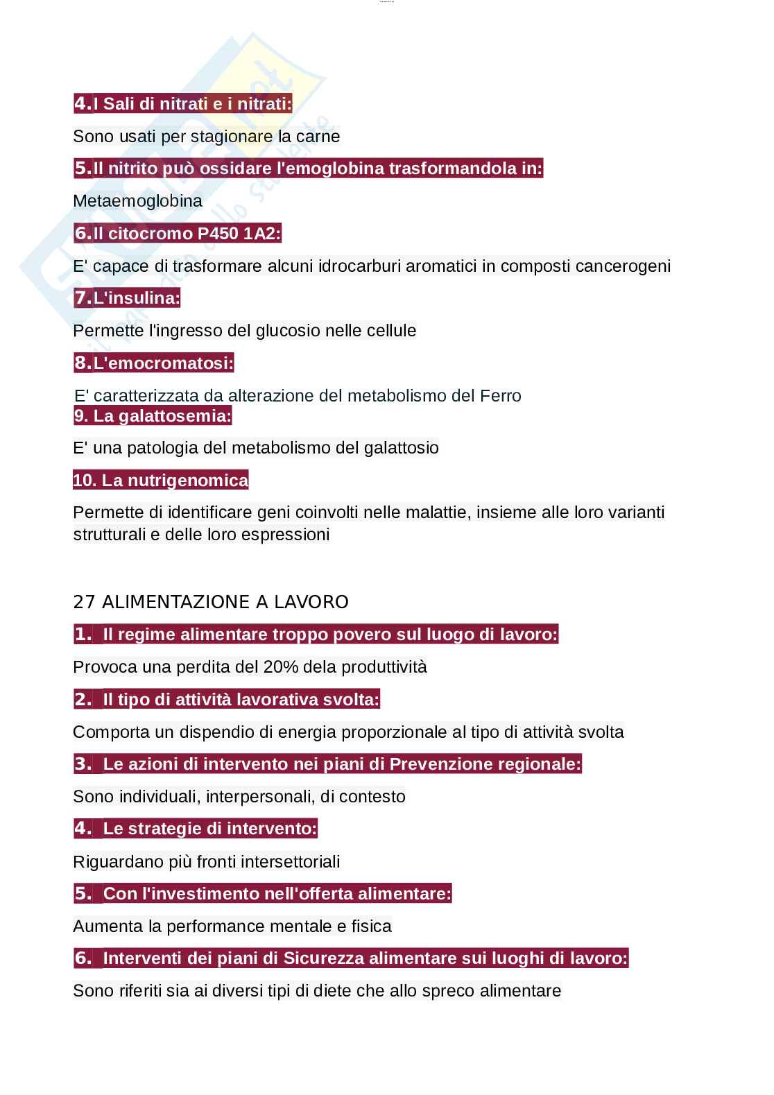 Paniere esame Nutrizione ed endocrinologia Pag. 21