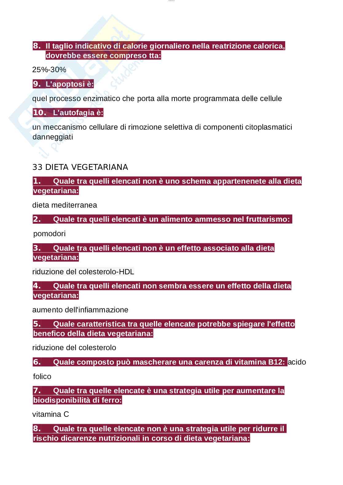 Paniere esame Nutrizione ed endocrinologia Pag. 26