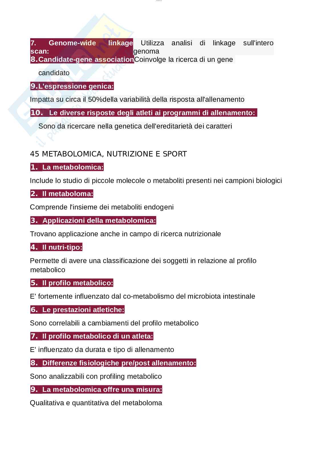 Paniere esame Nutrizione ed endocrinologia Pag. 36