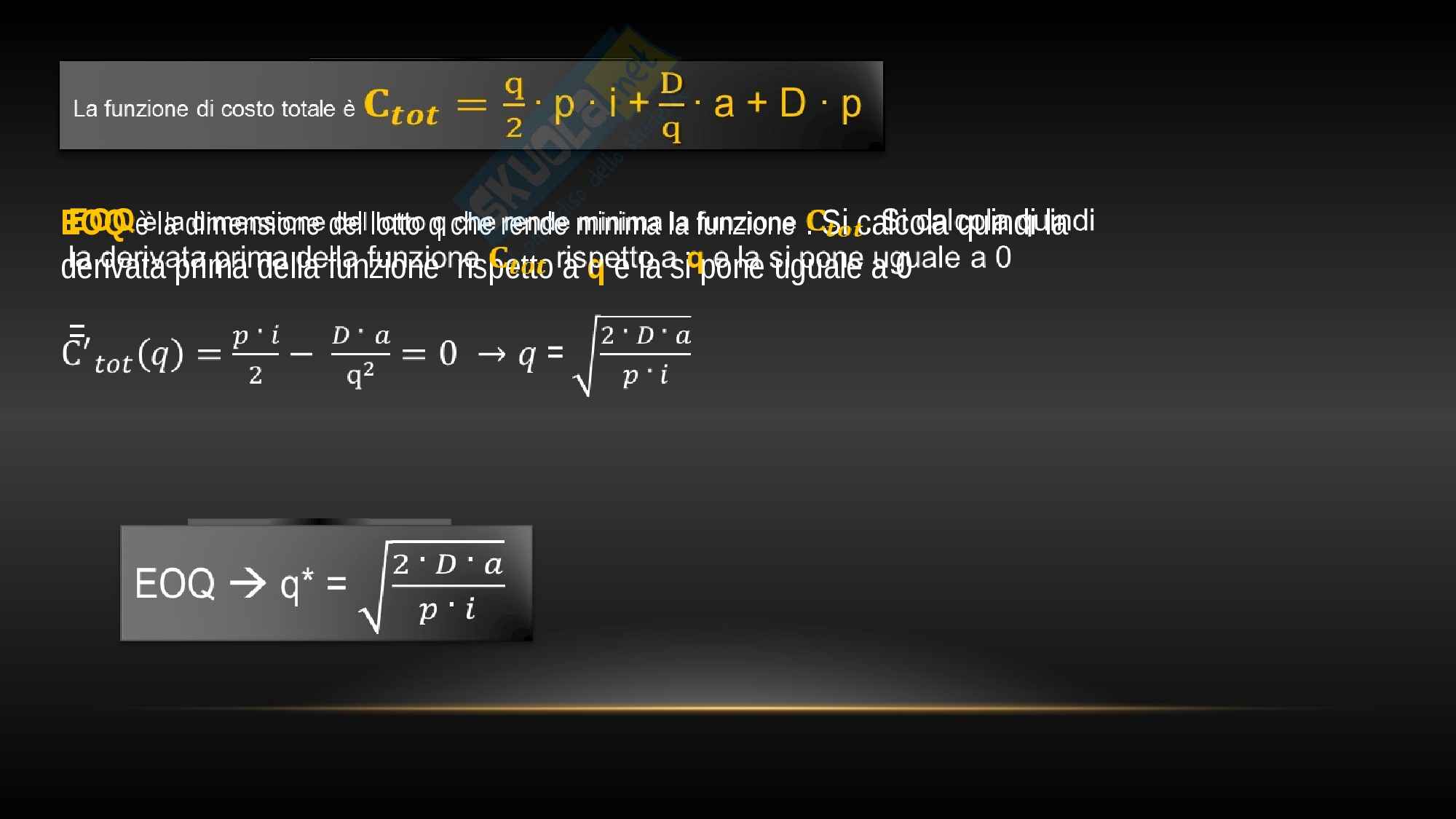 Riassunto esame Gestione dei sistemi logistici e produttivi: Gestione del sistema di produzione, prof. Sianesi Pag. 11