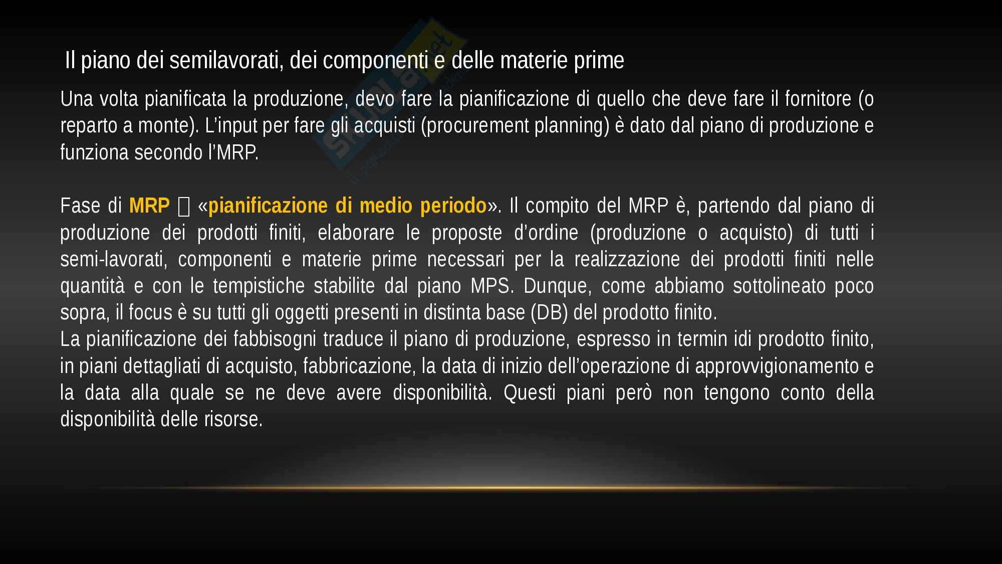 Riassunto esame Gestione dei sistemi logistici e produttivi: Gestione del sistema di produzione, prof. Sianesi Pag. 36