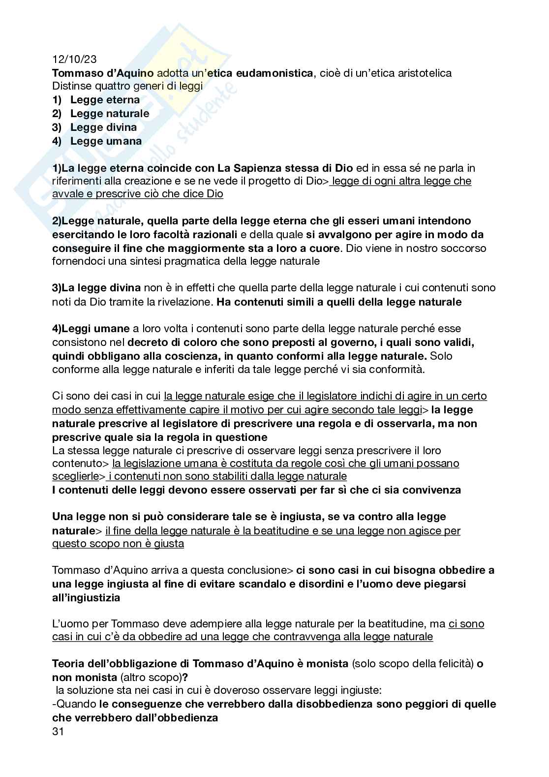 Riassunto esame Filosofia del diritto, Prof. Milazzo Pietro, libro consigliato Manuale multimediale di Filosofia del diritto, Zanetti Pag. 31