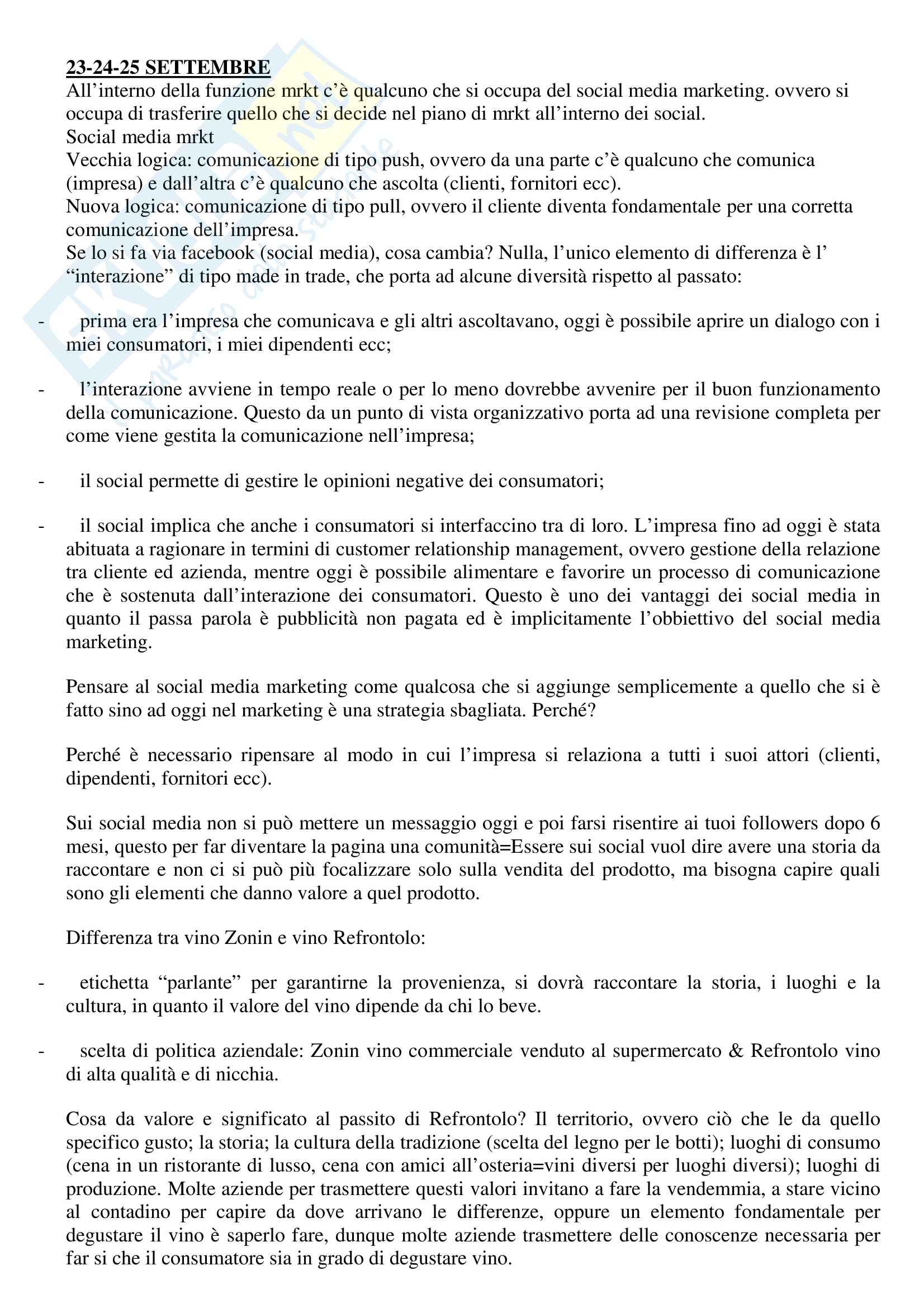Appunti Social Media Marketing Pag. 1