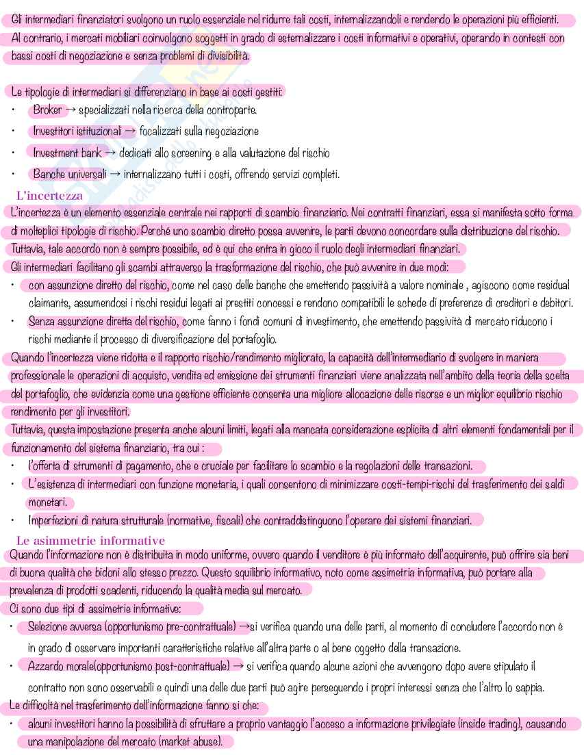Economia degli intermediari finanziari  Pag. 11