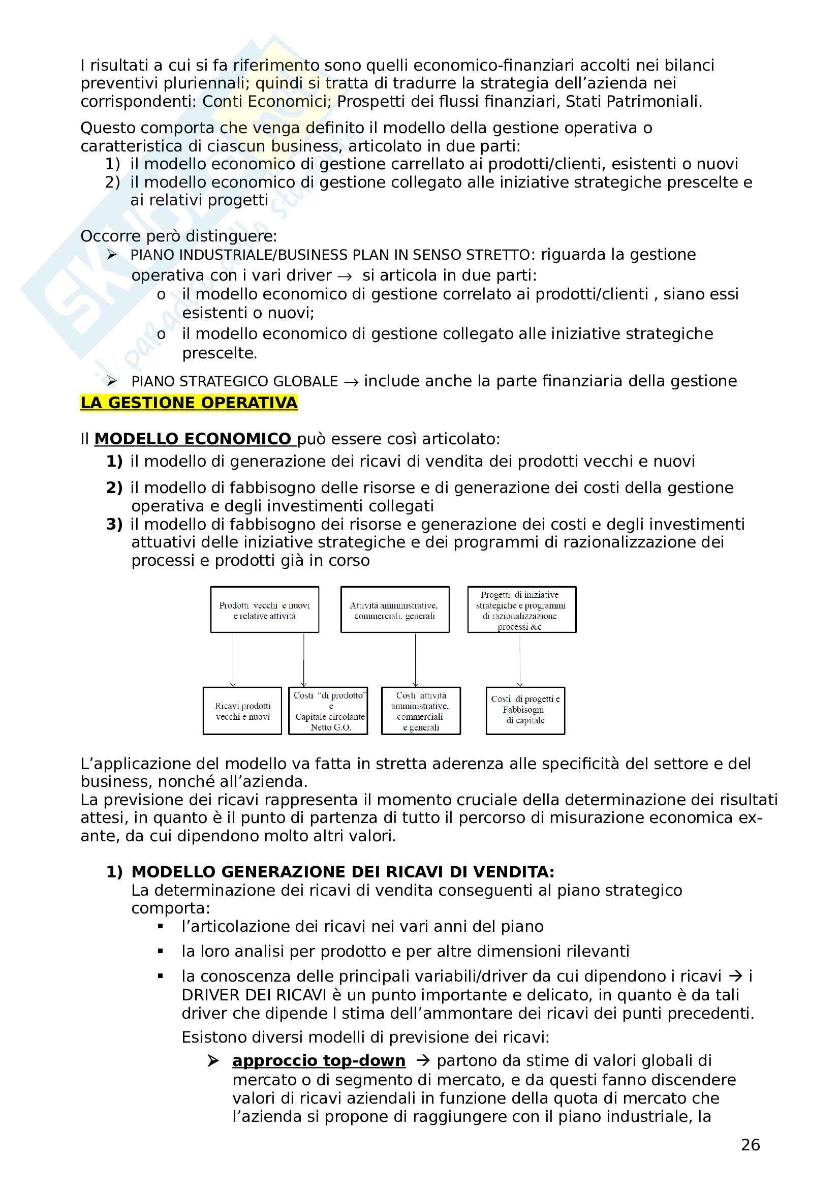 Pianificazione e controllo strategico Pag. 26