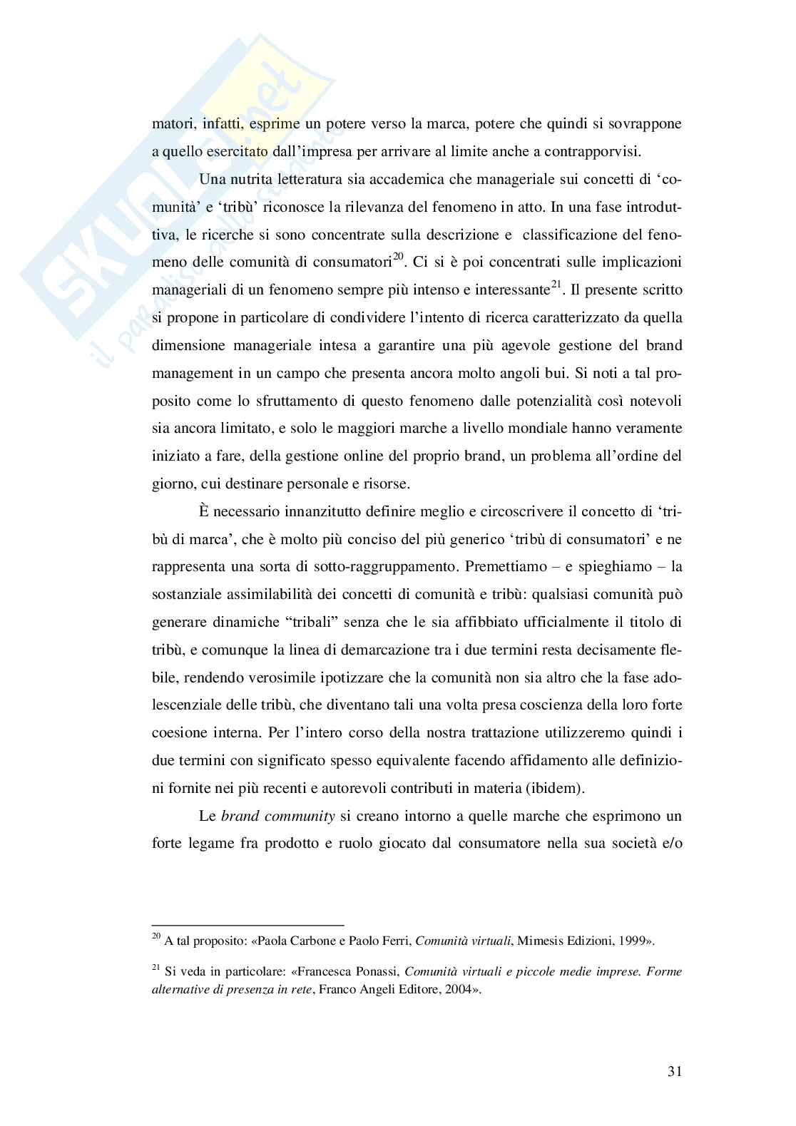 Nuove comunità online: dinamiche sociali e processi di co-creazione di valore Pag. 31