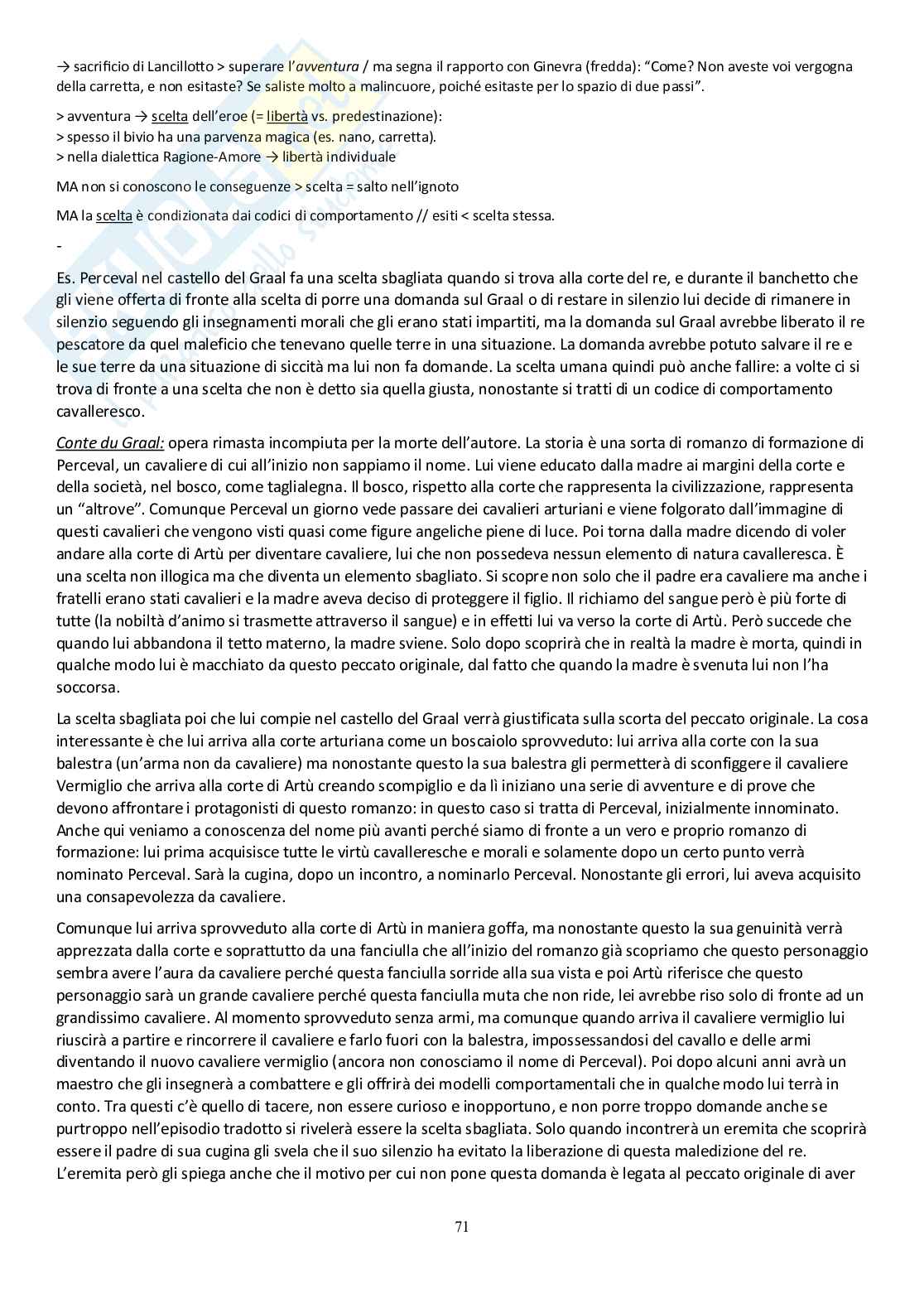 Appunti Letteratura romanza Pag. 71