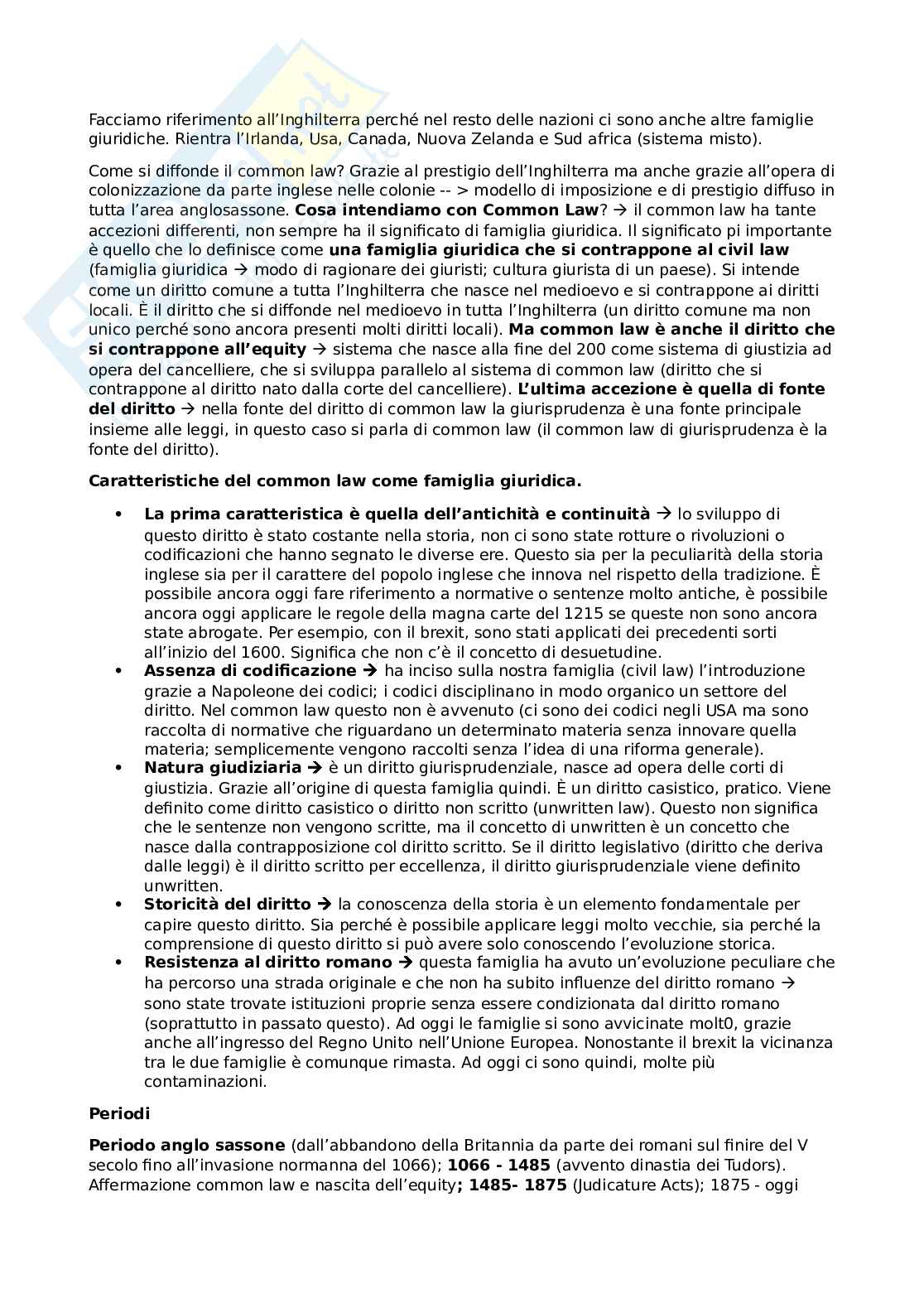 Storia Ed Evoluzione Del Common Law