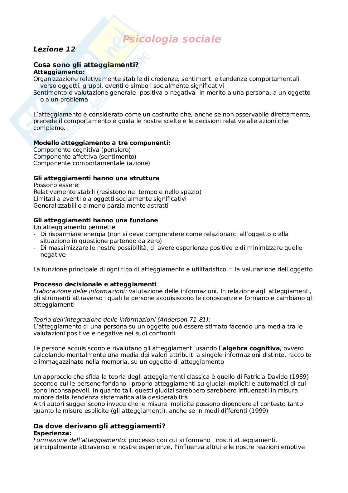 Psicologia sociale  Pag. 1