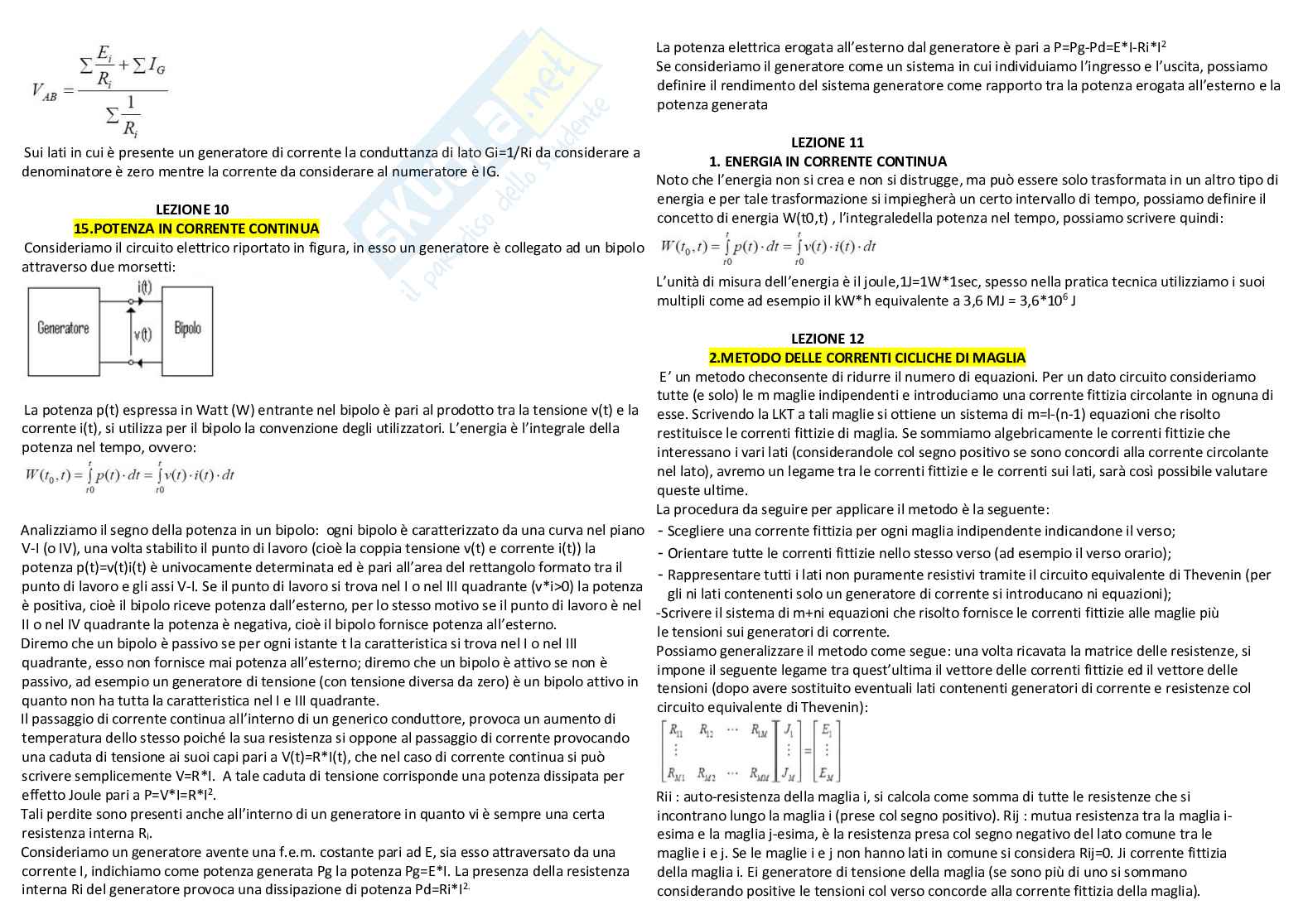 Paniere di Elettrotecnica - Risposte aperte svolte Pag. 6