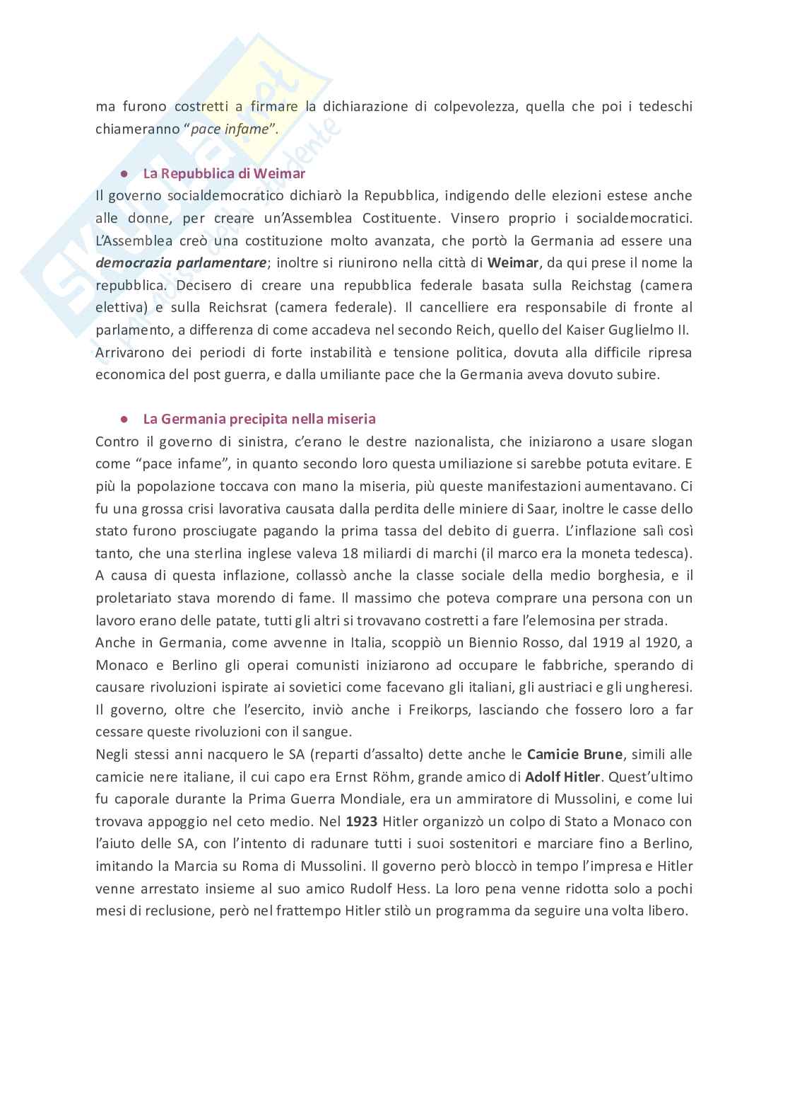 Sviluppo del nazismo in Germania Pag. 2