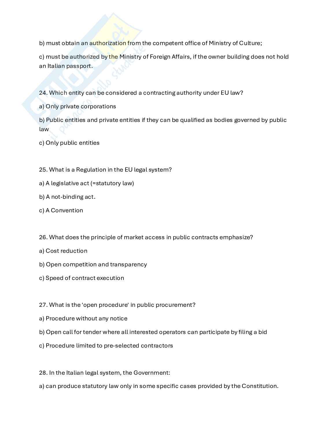 Multiple choice questions Pag. 6