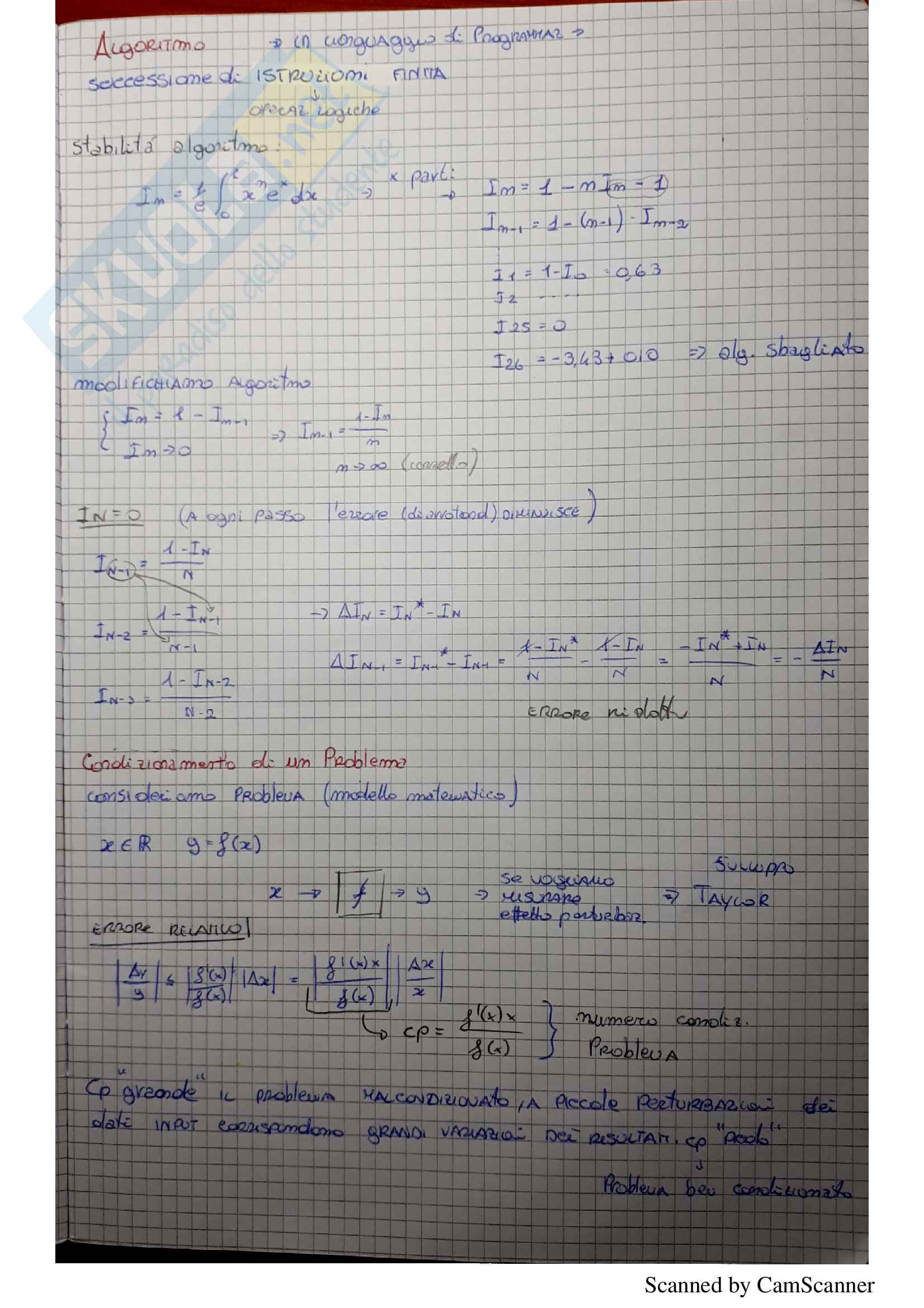 Calcolo numerico Pag. 2