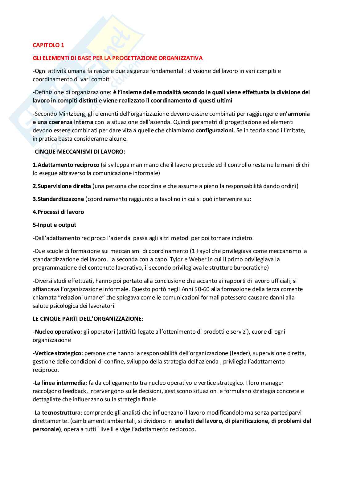 Appunti di Organizzazione dei servizi turistici Pag. 1