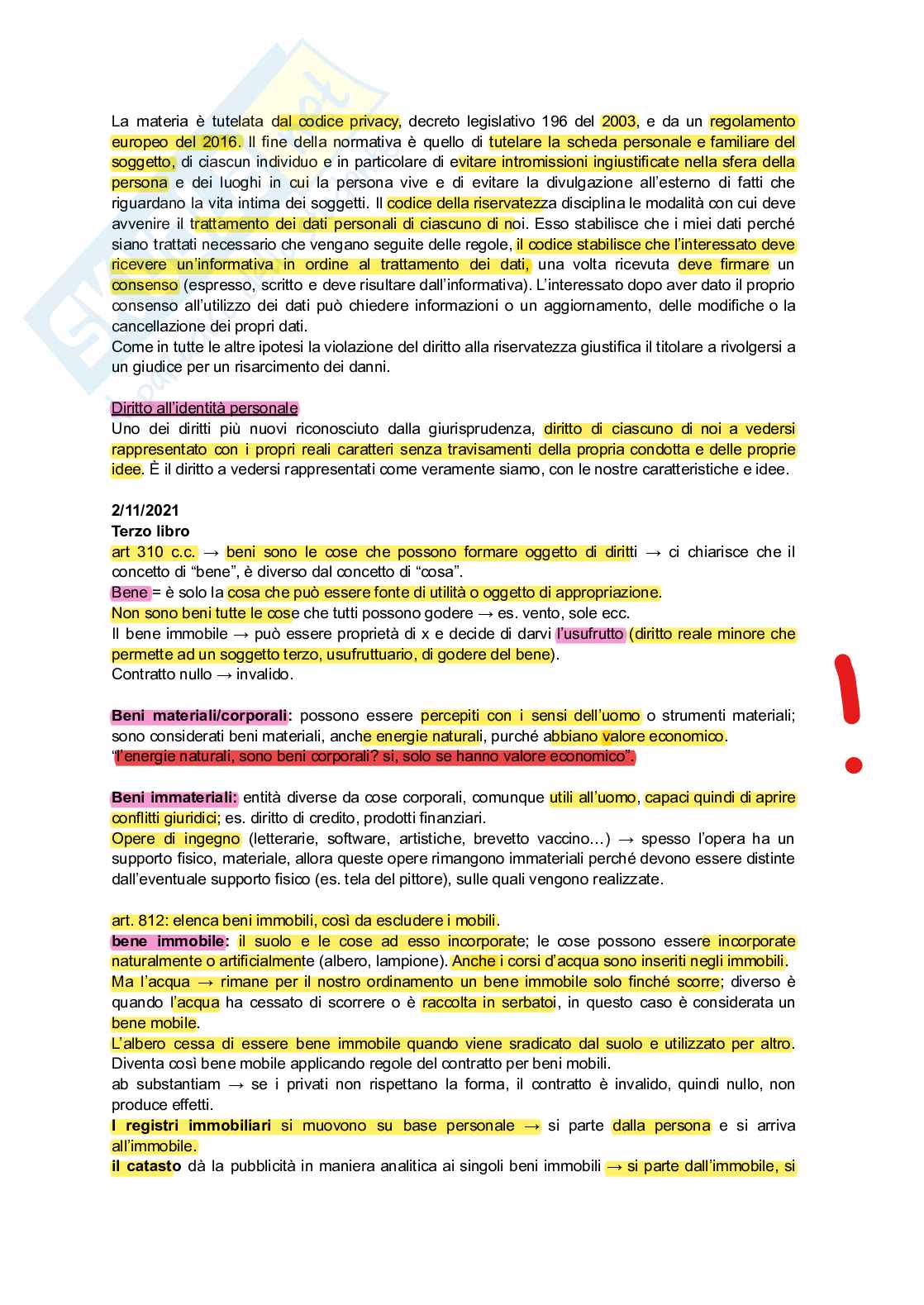 Diritto privato  Pag. 16
