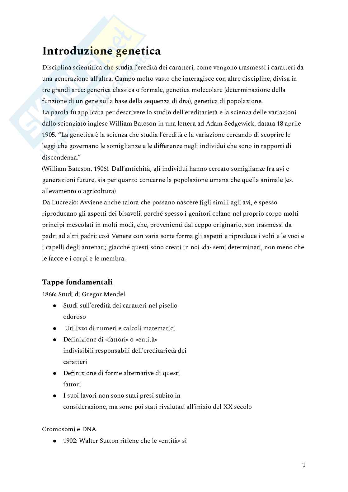 Genetica Pag. 1
