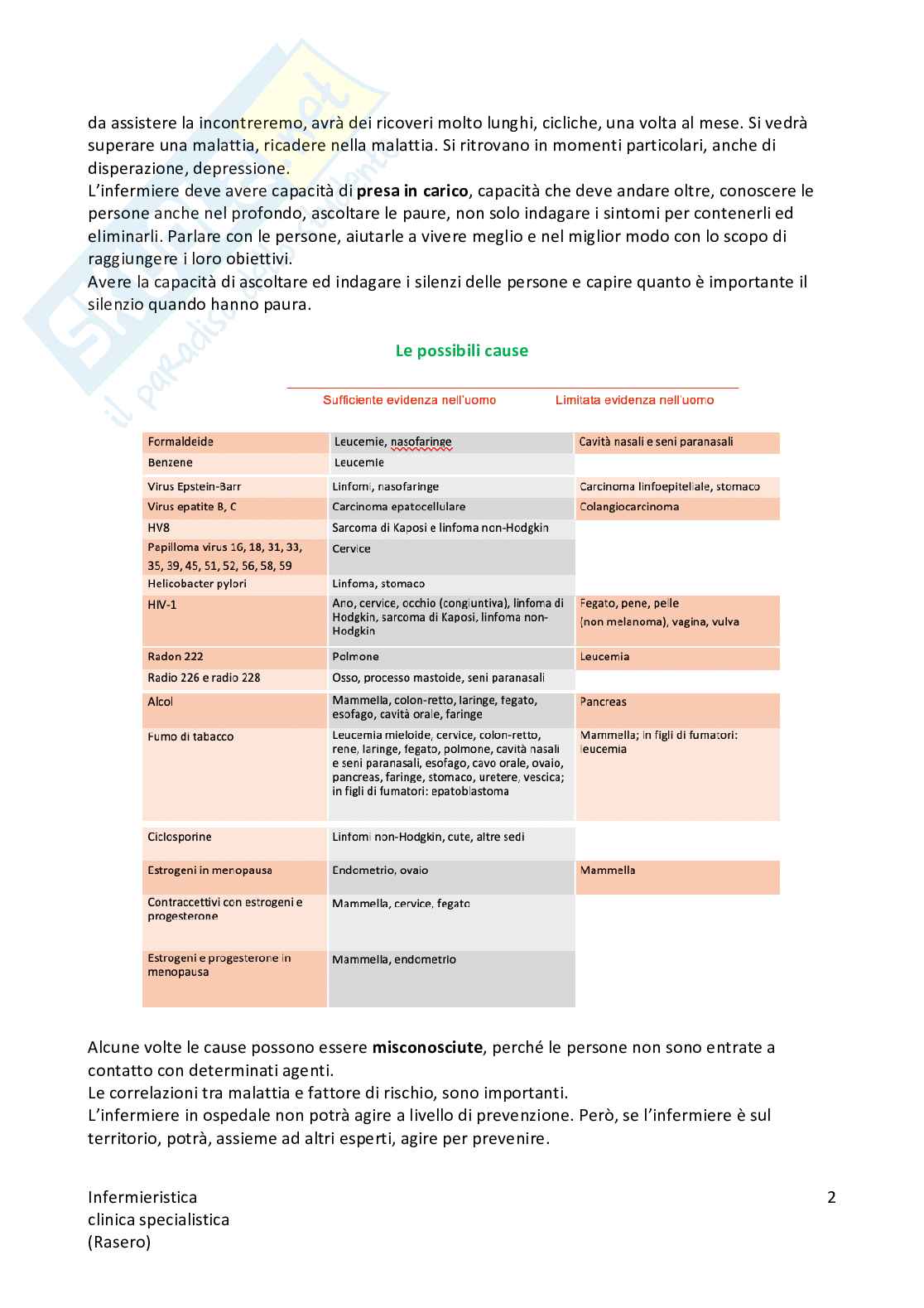 Infermieristica specialistica - Ematologia e reumatologia Pag. 2